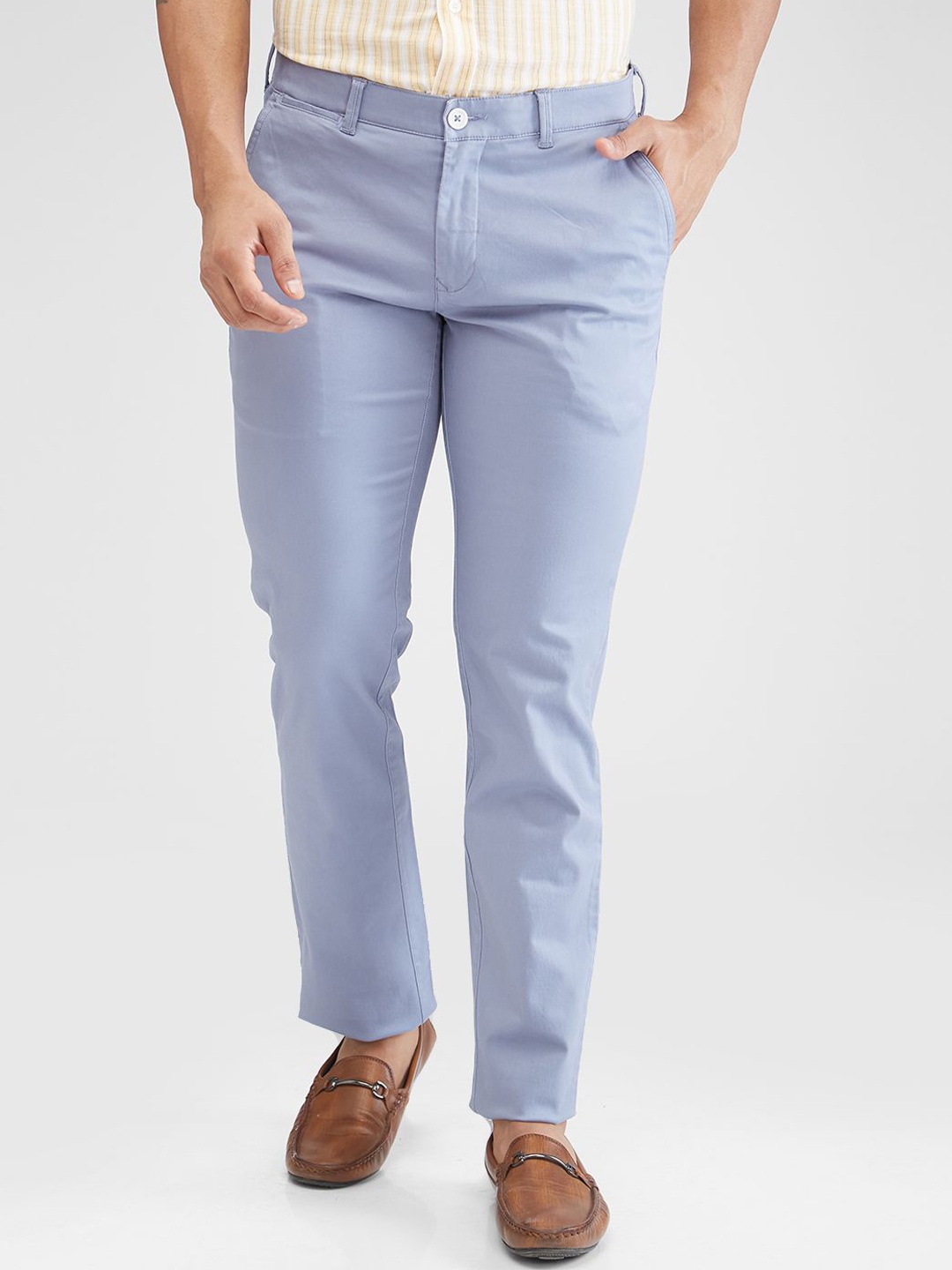 

ColorPlus Men Slim Fit Trousers, Blue
