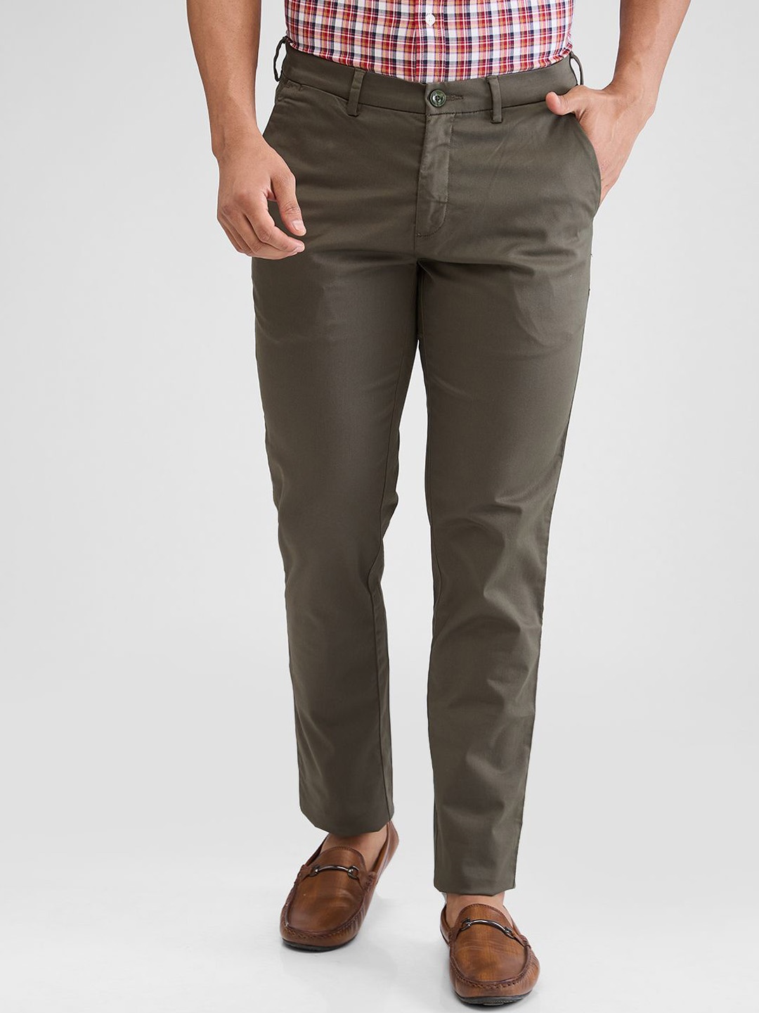 

ColorPlus Men Slim Fit Trousers, Green