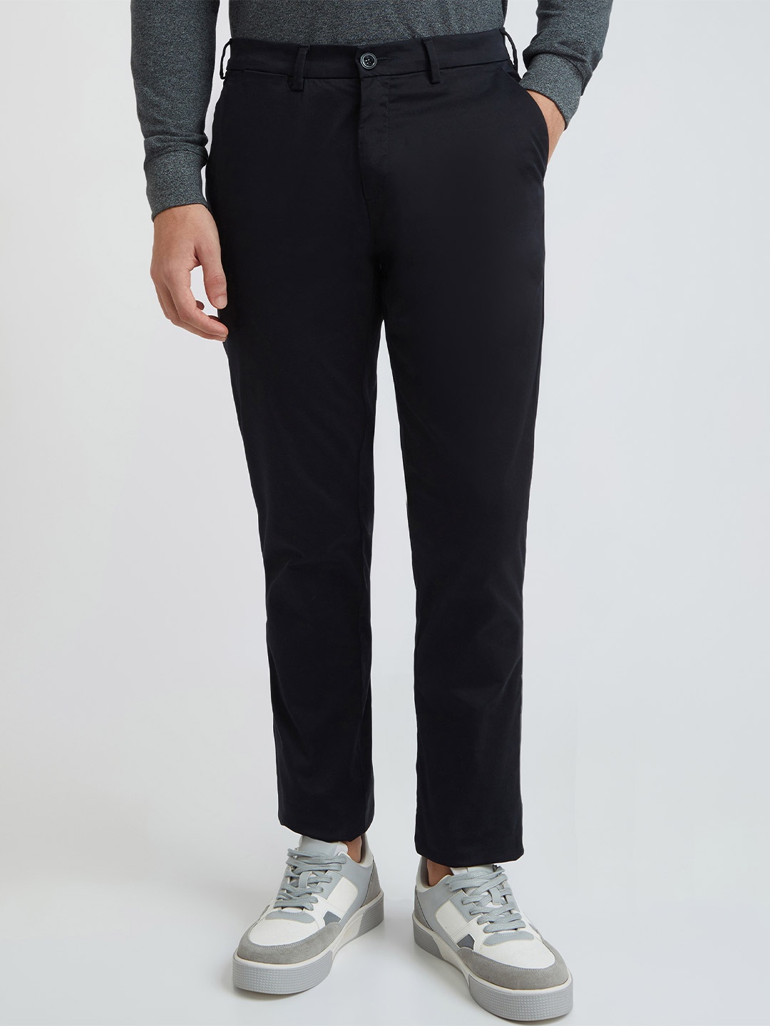 

ColorPlus Men Slim Fit Trousers, Black