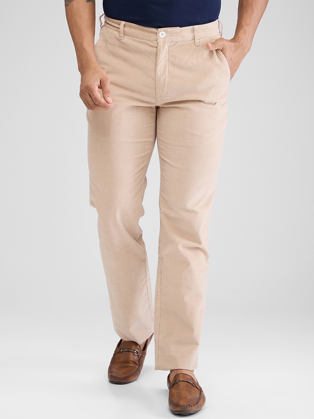 ColorPlus Men Chinos Trousers, Beige