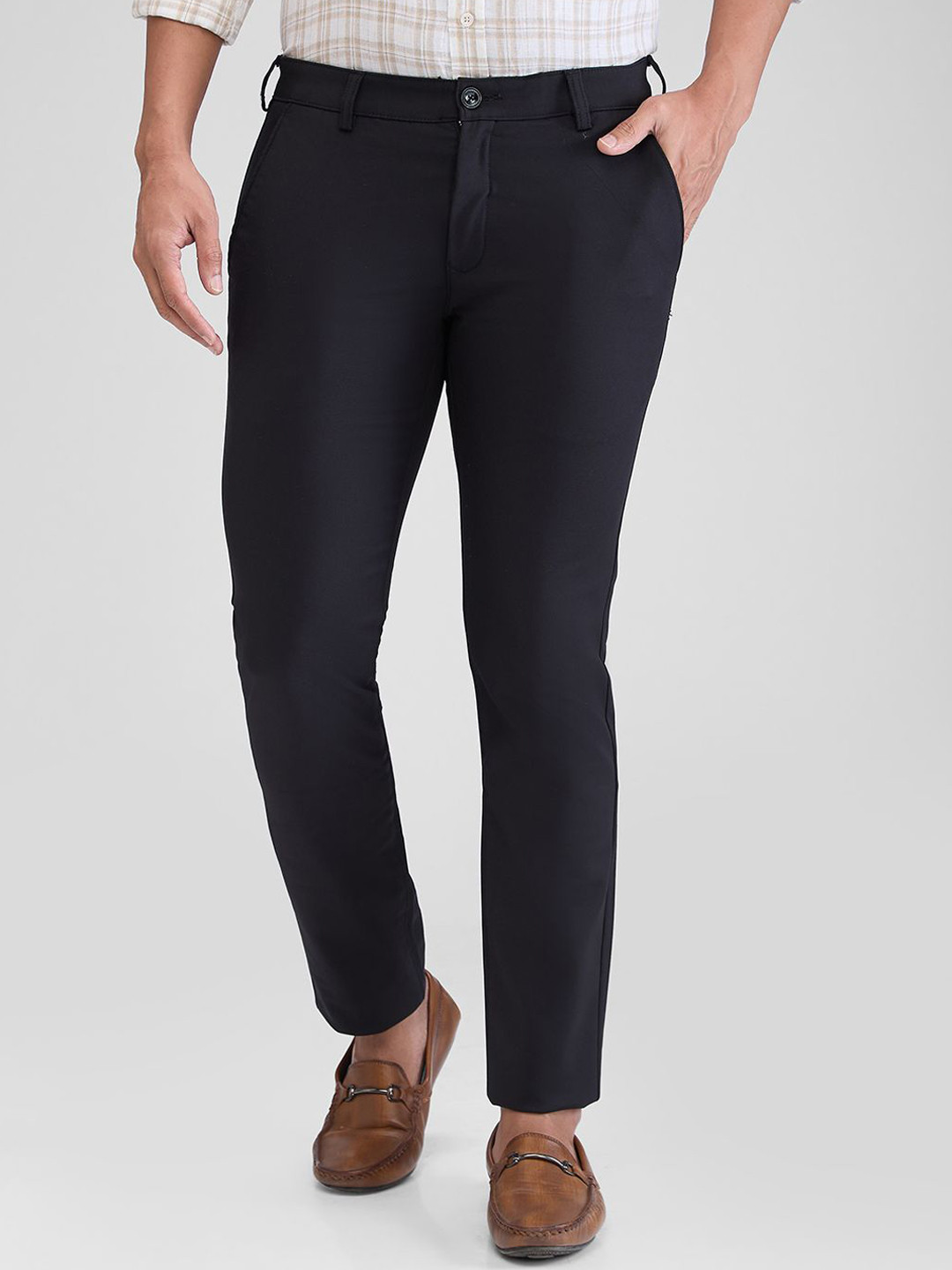 

ColorPlus Men Slim Fit Trousers, Black