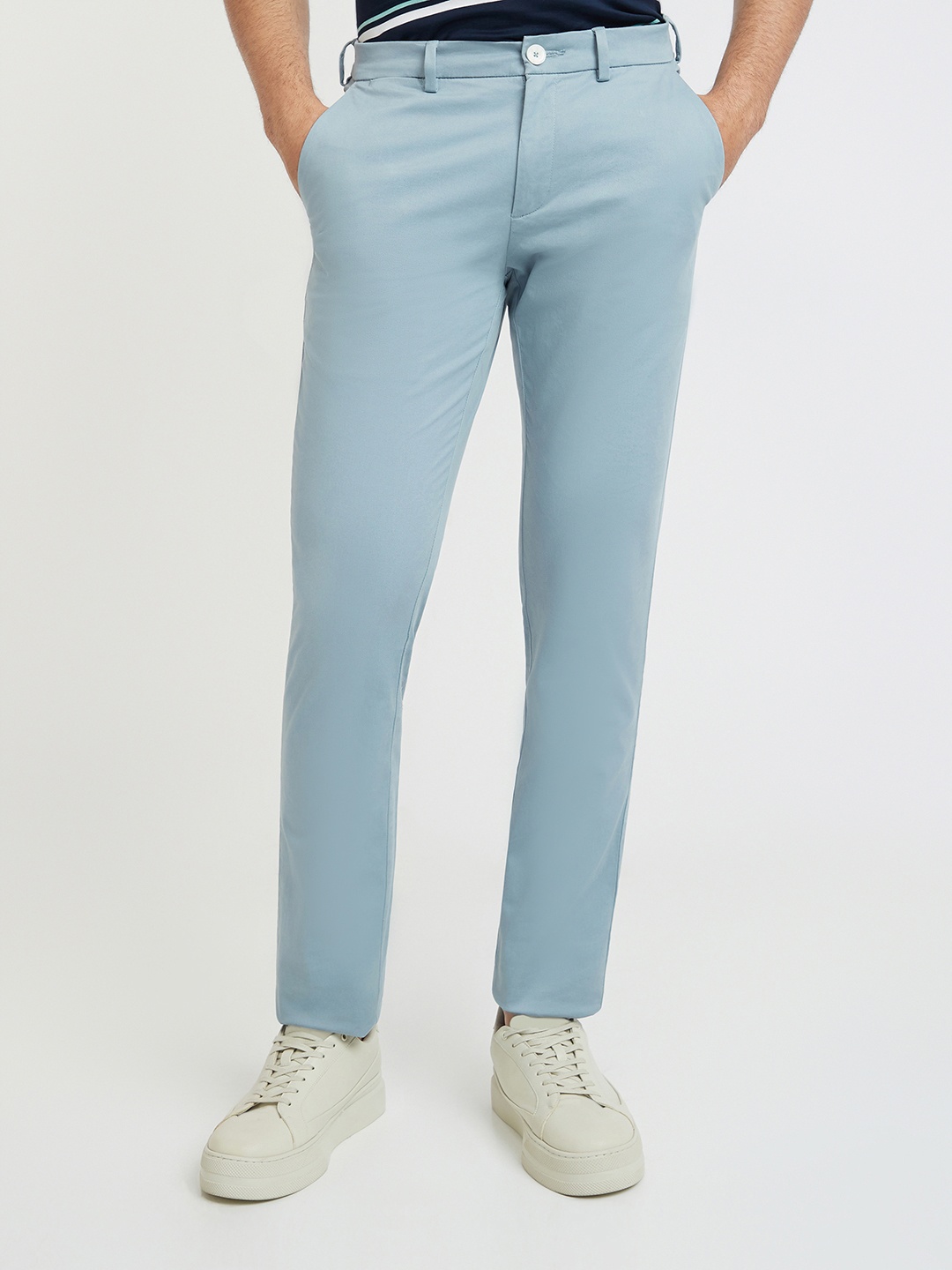 

ColorPlus Men Slim Fit Trousers, Blue