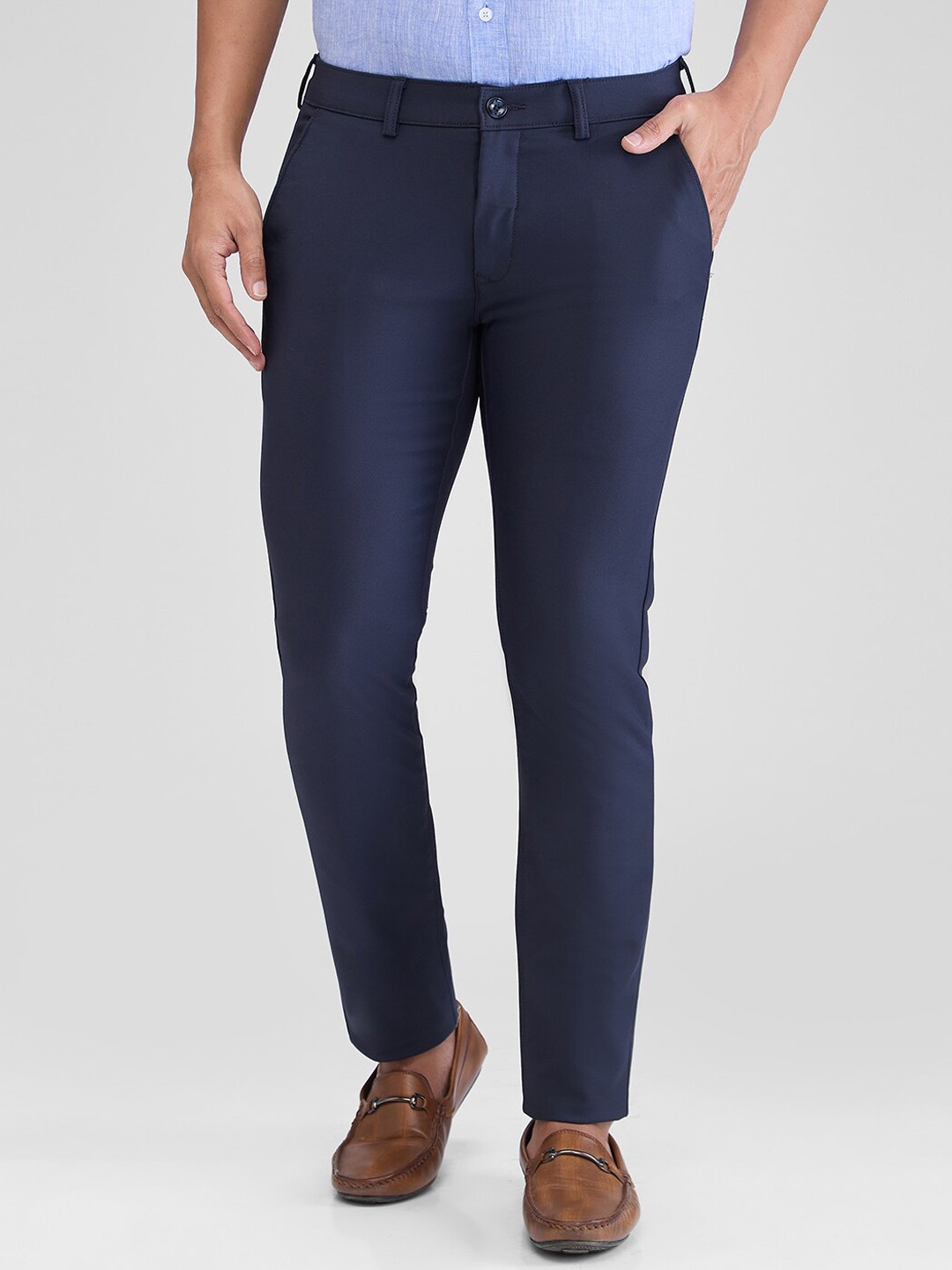 

ColorPlus Men Slim Fit Trousers, Blue