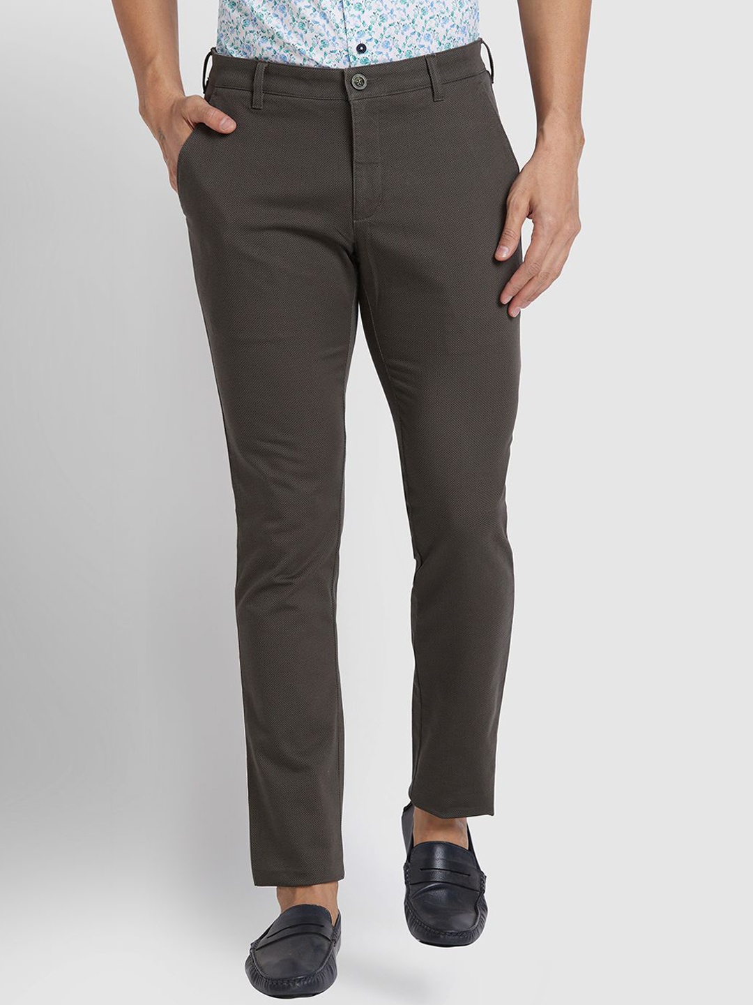 

ColorPlus Men Slim Fit Chinos Trousers, Green