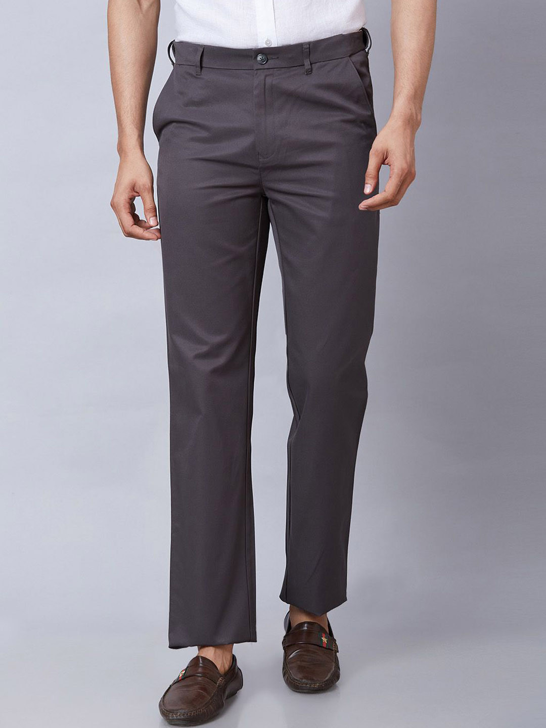 

ColorPlus Men Tailored Trousers, Grey
