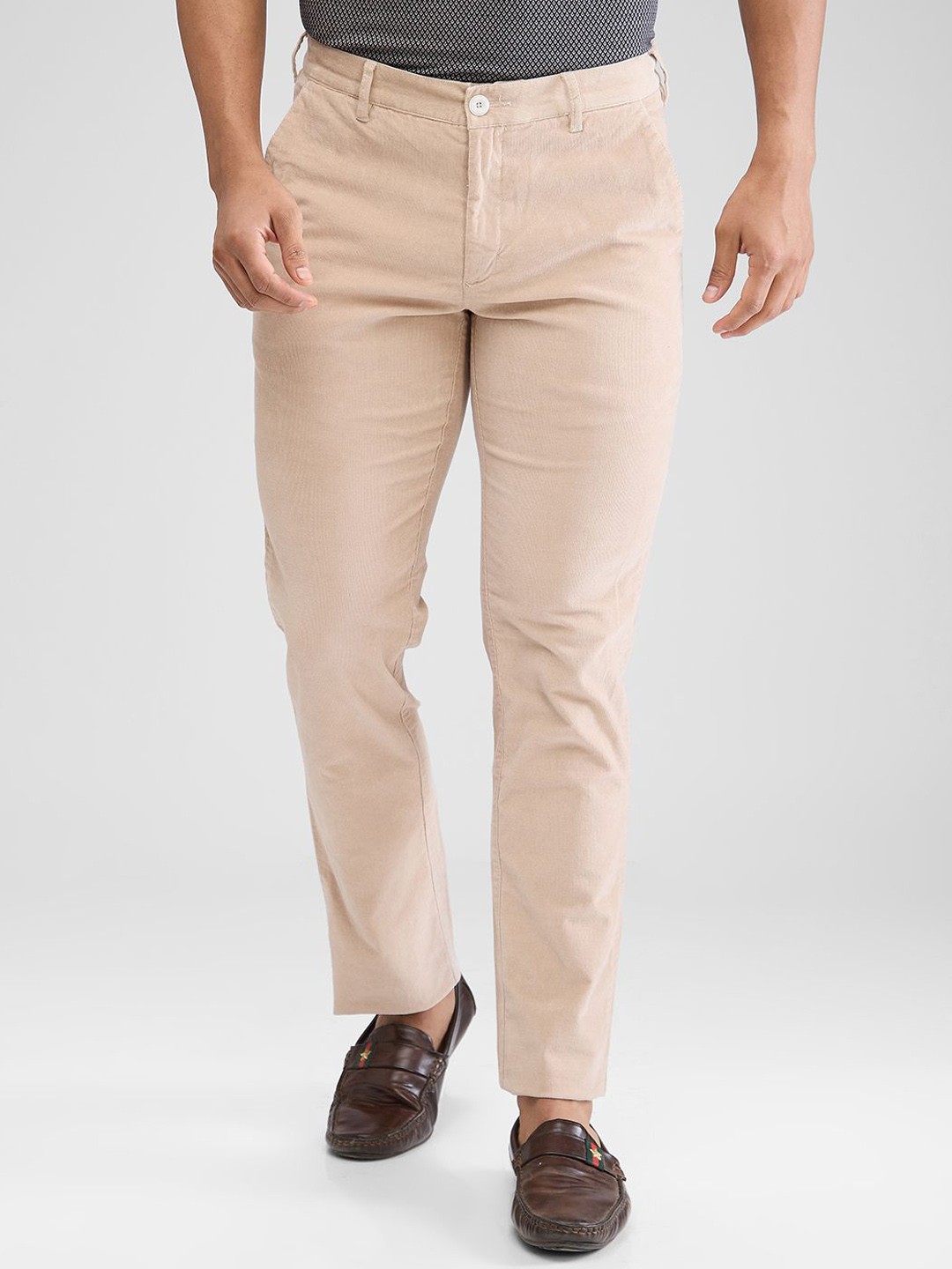 

ColorPlus Men Slim Fit Trousers, Beige