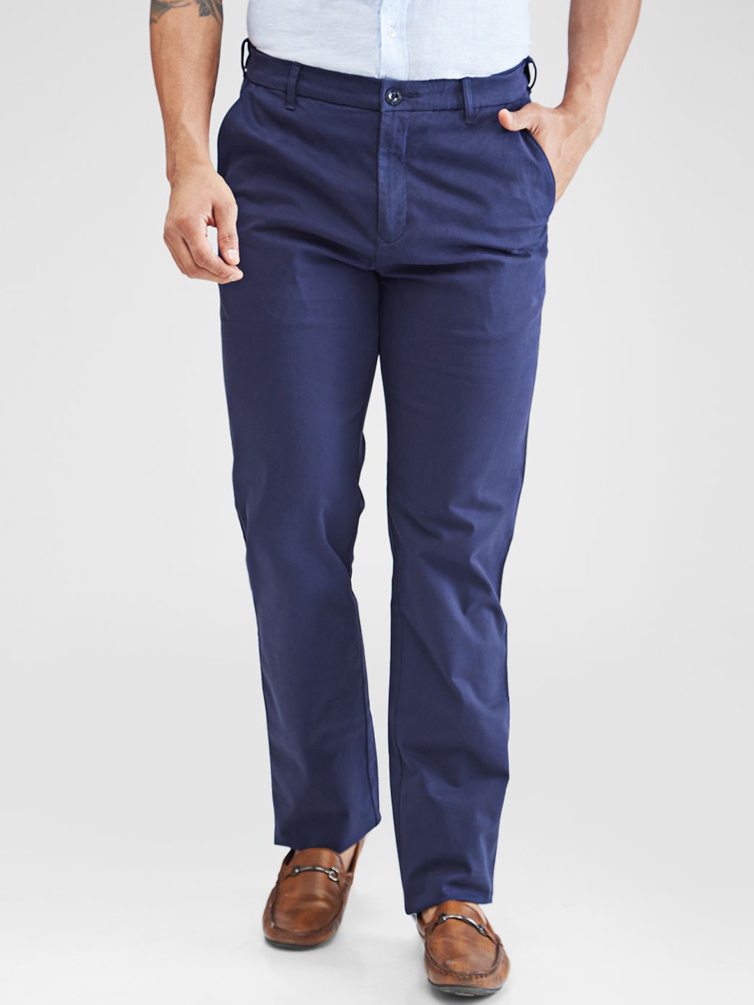 

ColorPlus Men Chinos Trousers, Blue