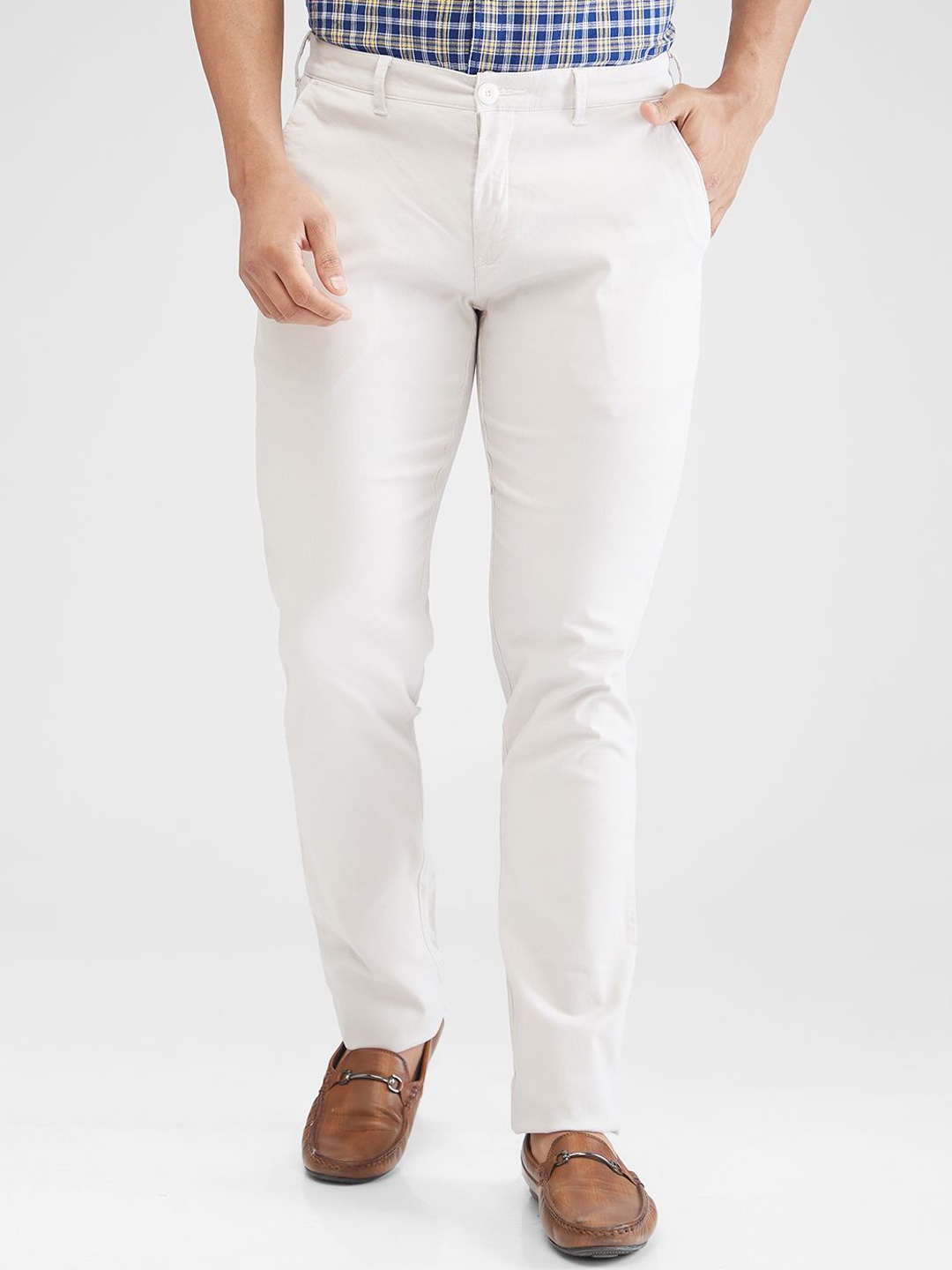 

ColorPlus Men Slim Fit Trousers, Grey