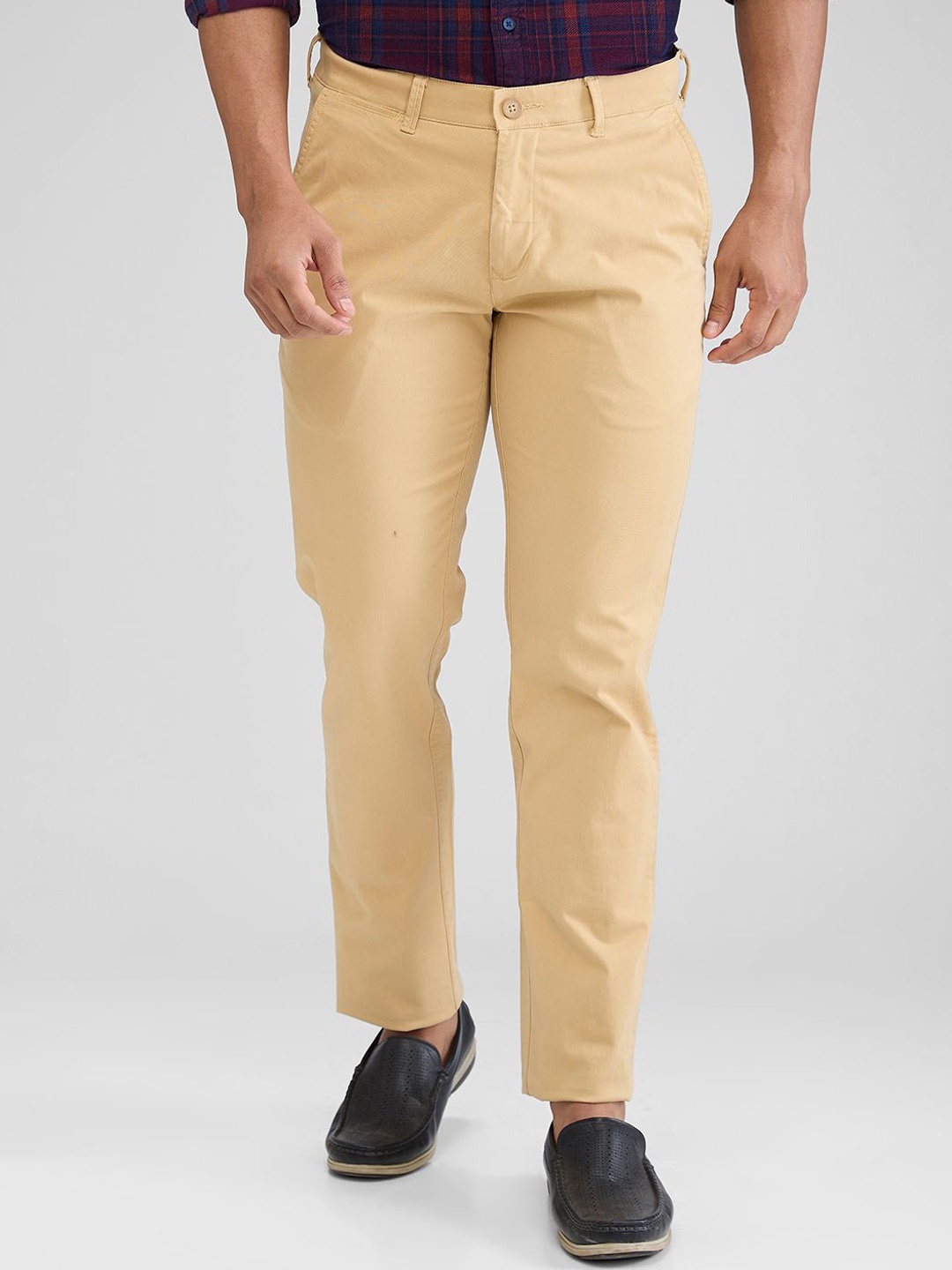 ColorPlus Men Slim Fit Trousers, Brown