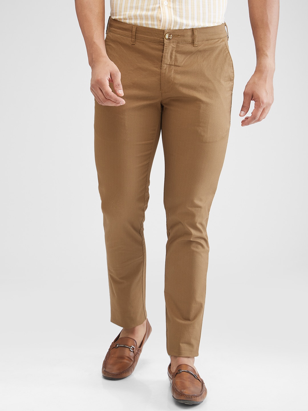 

ColorPlus Men Slim Fit Trousers, Brown