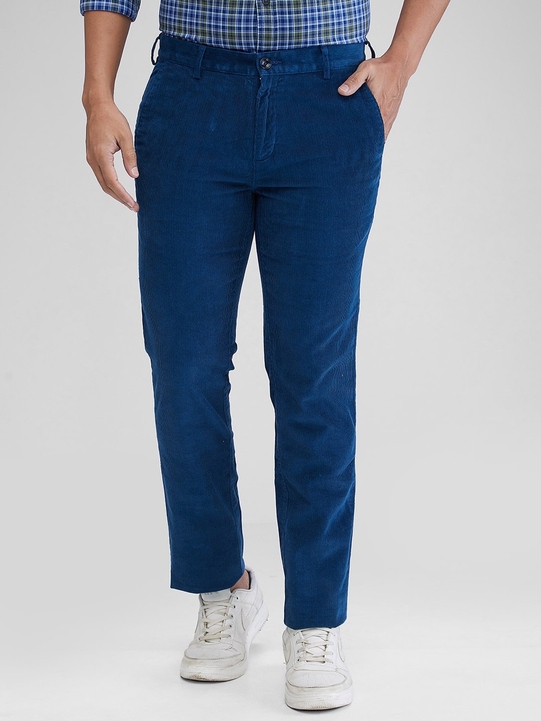 

ColorPlus Men Slim Fit Trousers, Blue