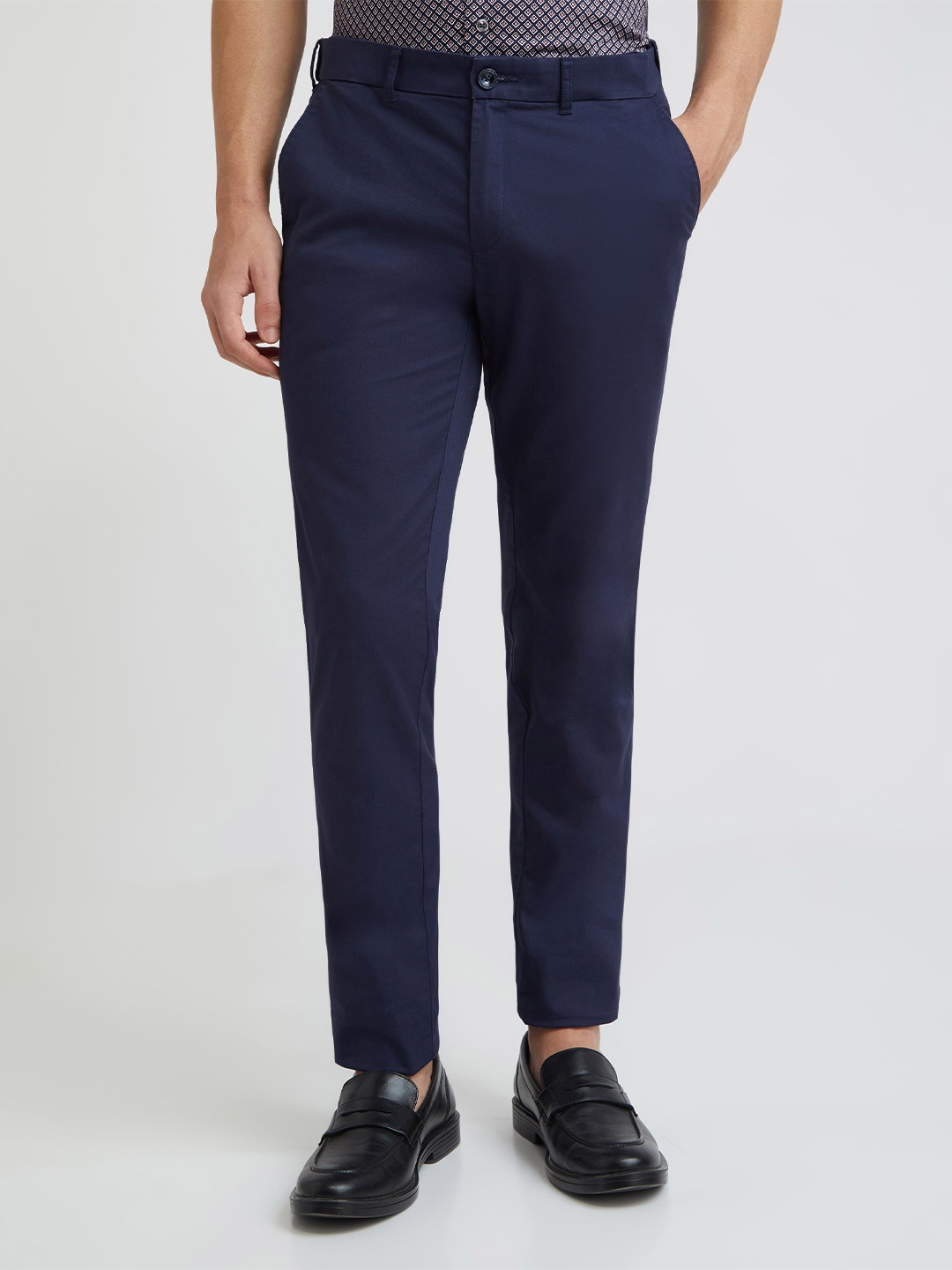 

ColorPlus Men Slim Fit Trousers, Blue
