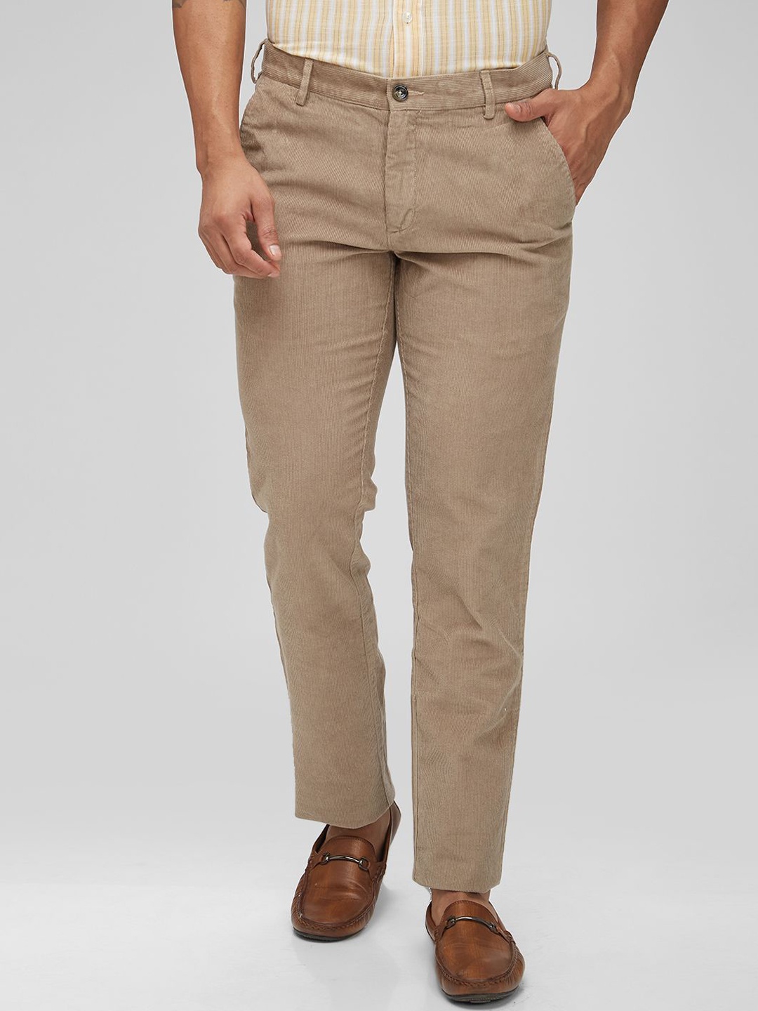 

ColorPlus Men Slim Fit Trousers, Beige