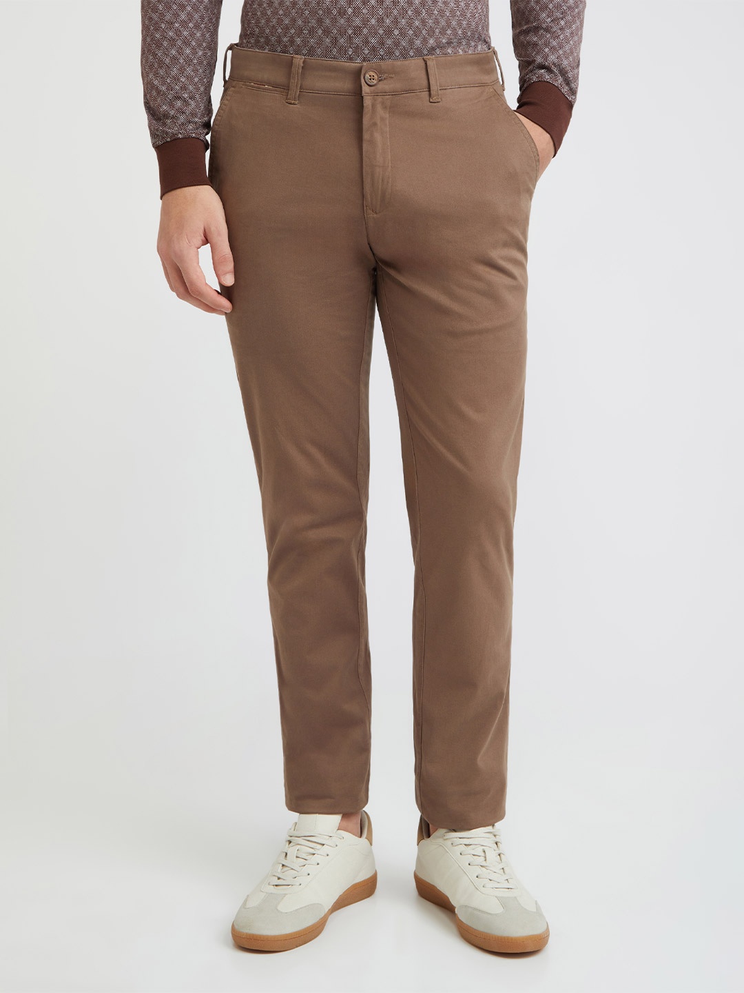 

ColorPlus Men Slim Fit Trousers, Brown