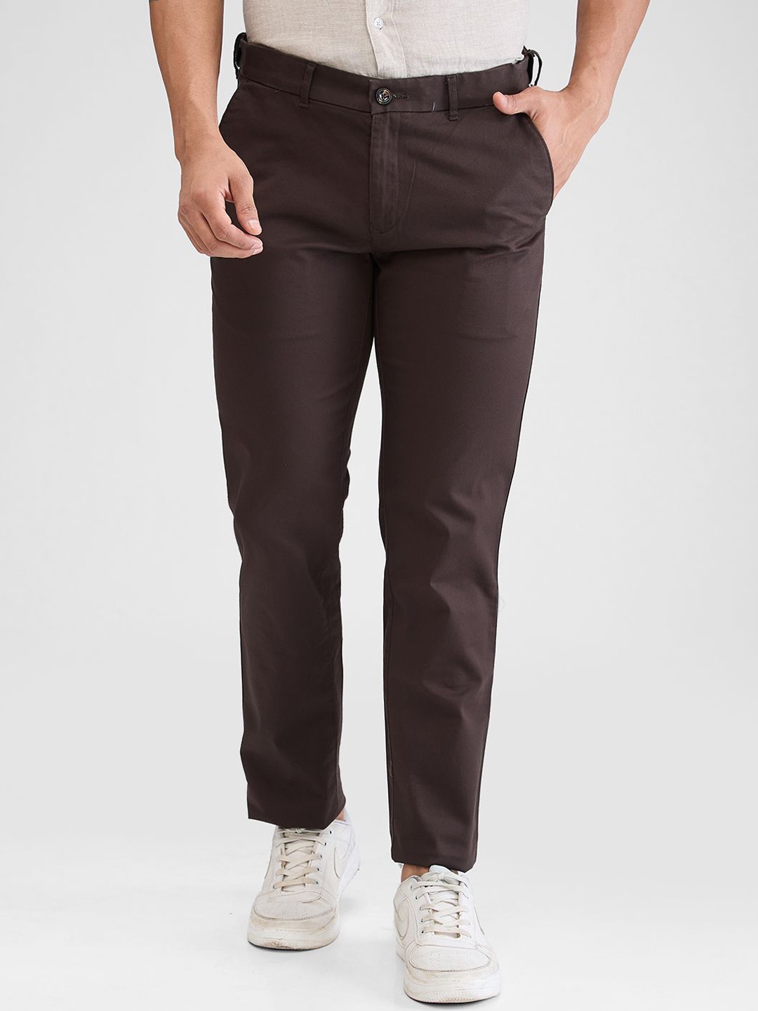 

ColorPlus Men Slim Fit Trousers, Brown