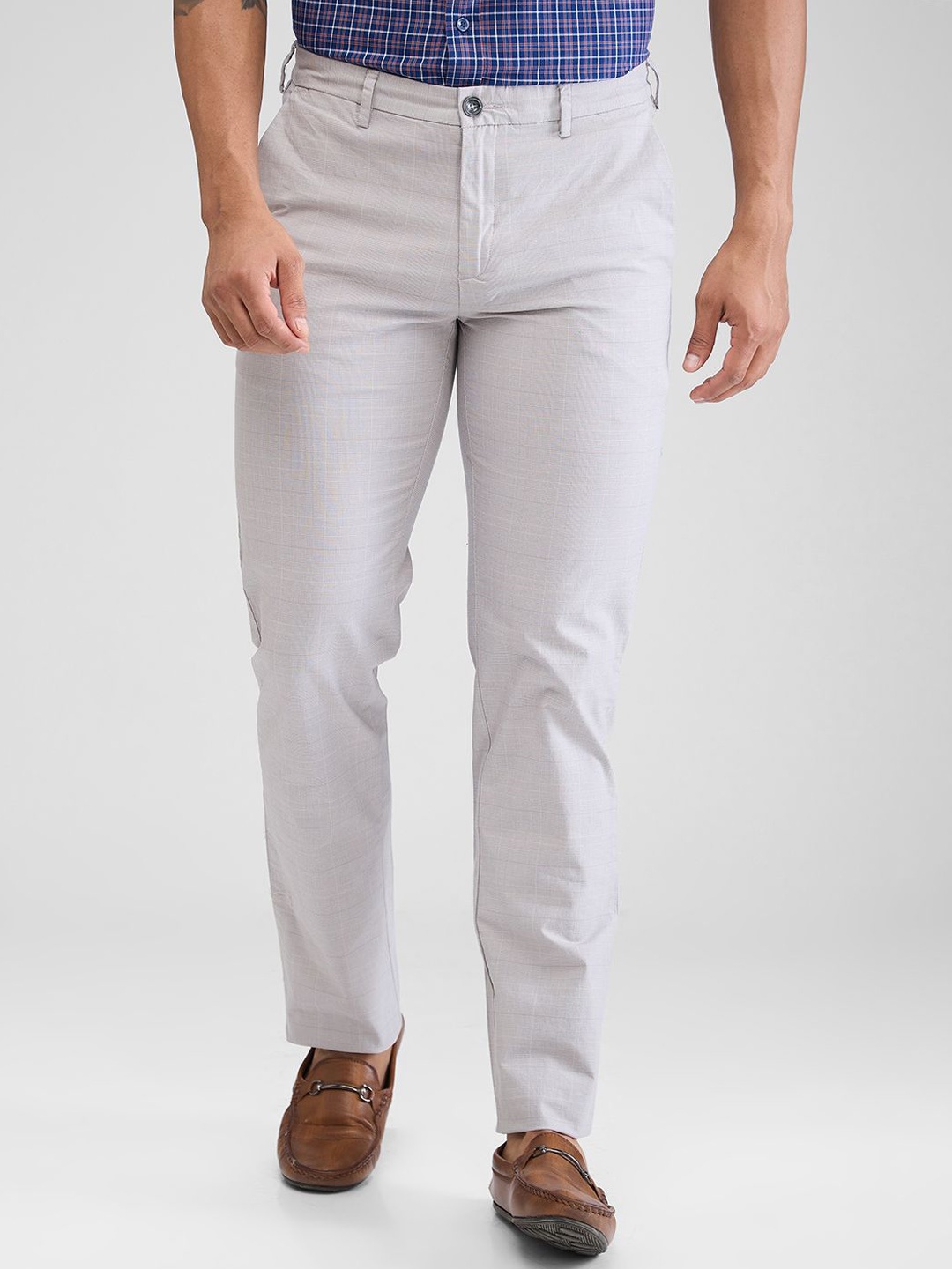 

ColorPlus Men Slim Fit Trousers, Grey