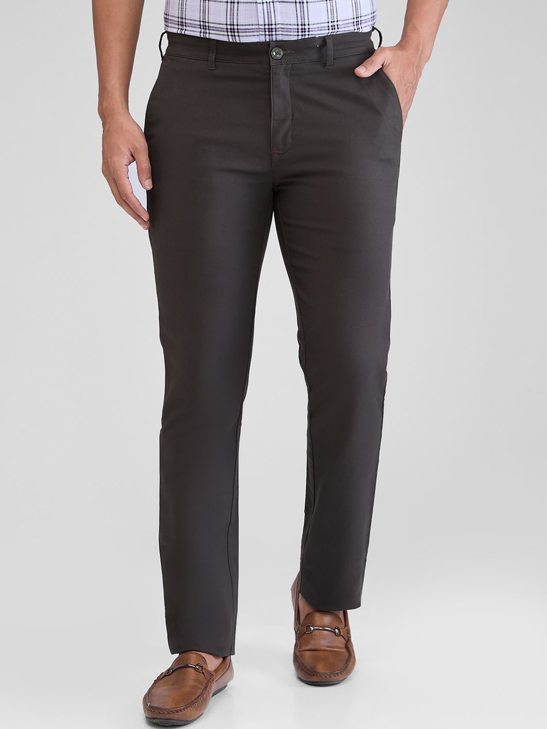 

ColorPlus Men Slim Fit Trousers, Green