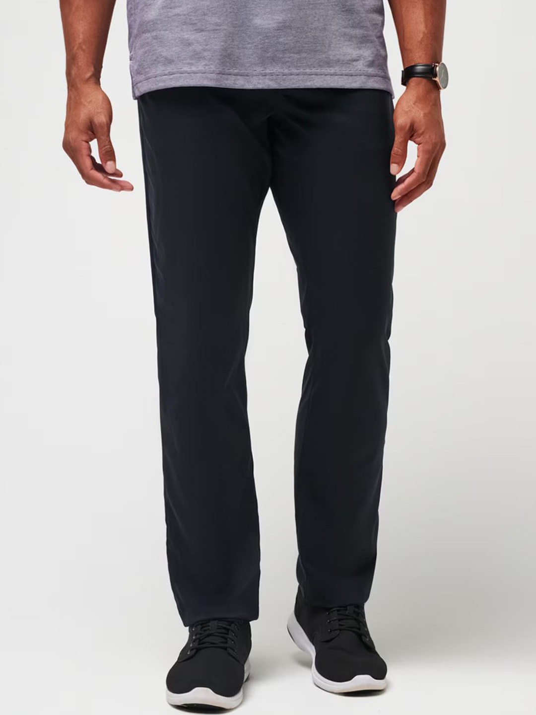 

TRAVIS MATHEW Men Straight Fit Trousers, Black