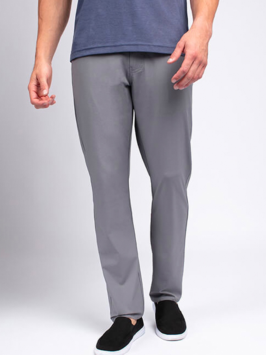 

TRAVIS MATHEW Men Straight Fit Chinos Trousers, Grey