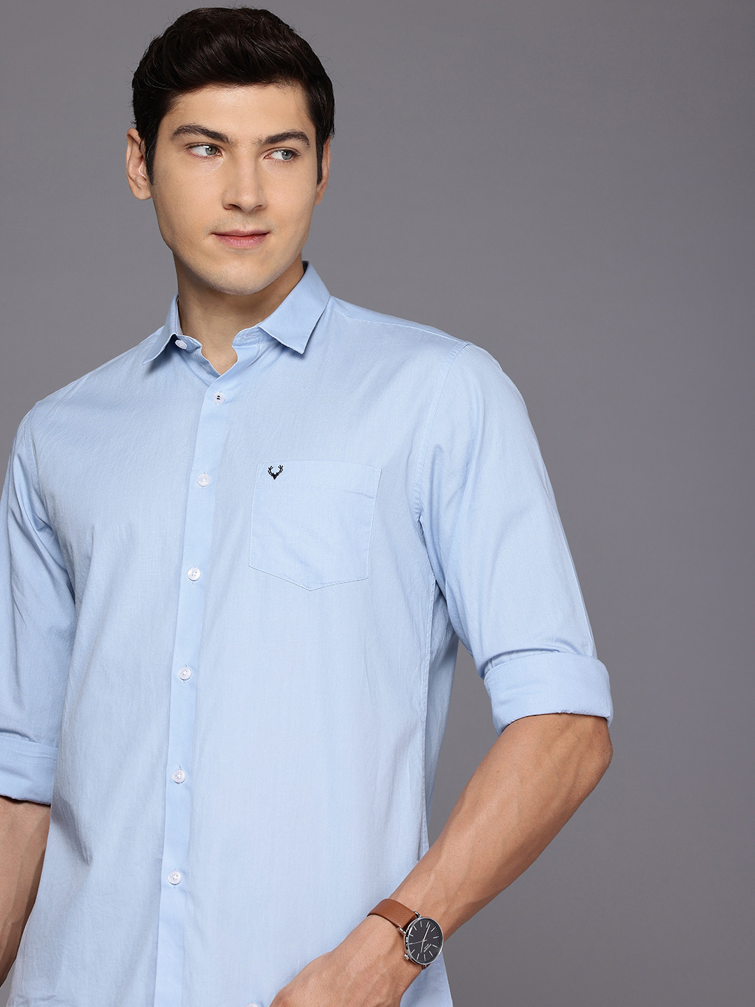 

Allen Solly Pure Cotton Sport Fit Casual Shirt, Blue