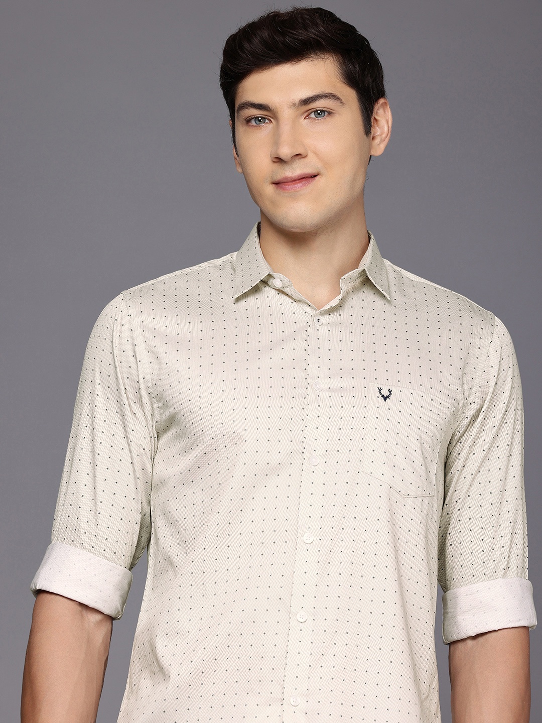 

Allen Solly Pure Cotton Sport Fit Opaque Printed Casual Shirt, Beige