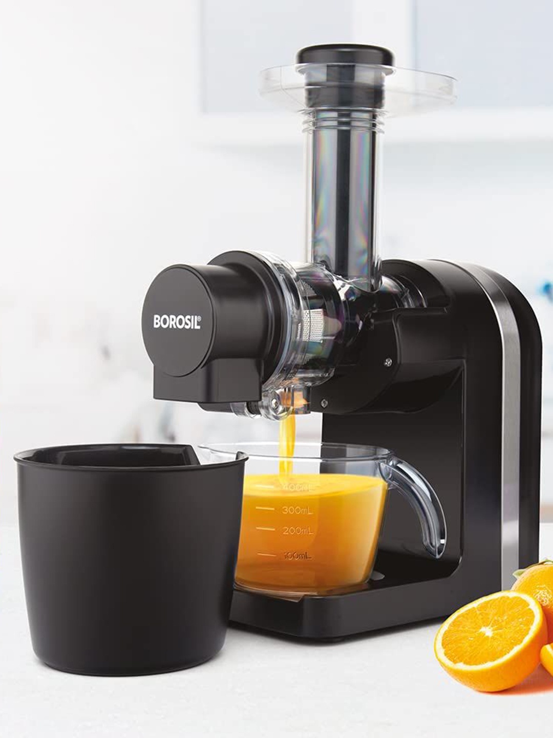 

BOROSIL NutriRich Black 200 W Motor 85 RPM Slow Juicer With Masticating Technology