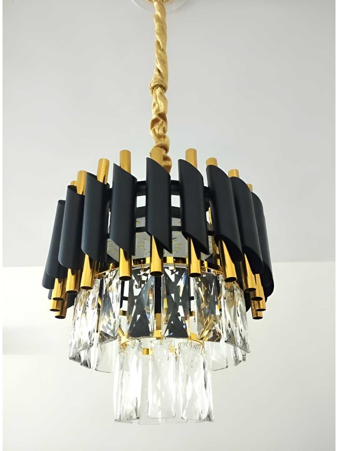 

SHRI MAHAL ANTIQUES Gold-Toned Traditional Ceiling Lamp