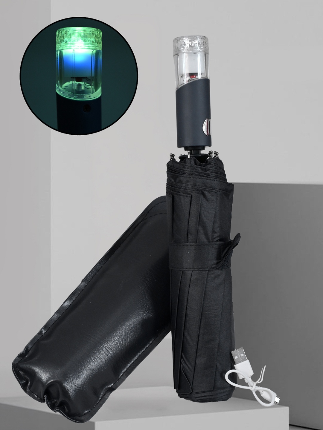 

Cortina Automatic 3 Fold Umbrellas, Black