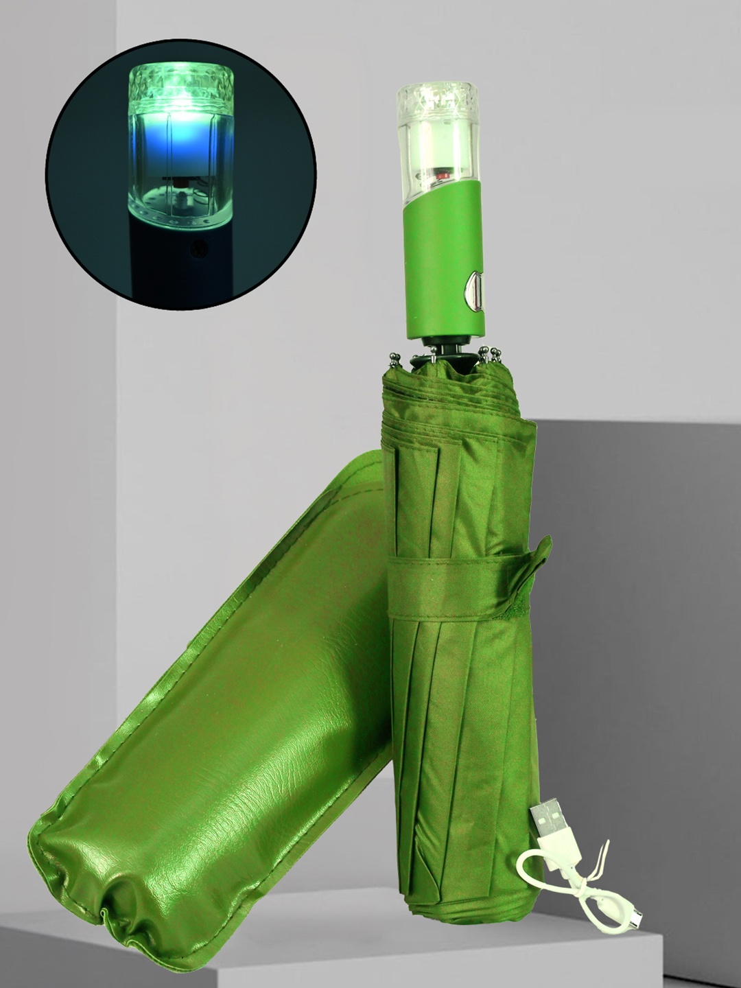 

Cortina Automatic 3 Fold Umbrellas, Green