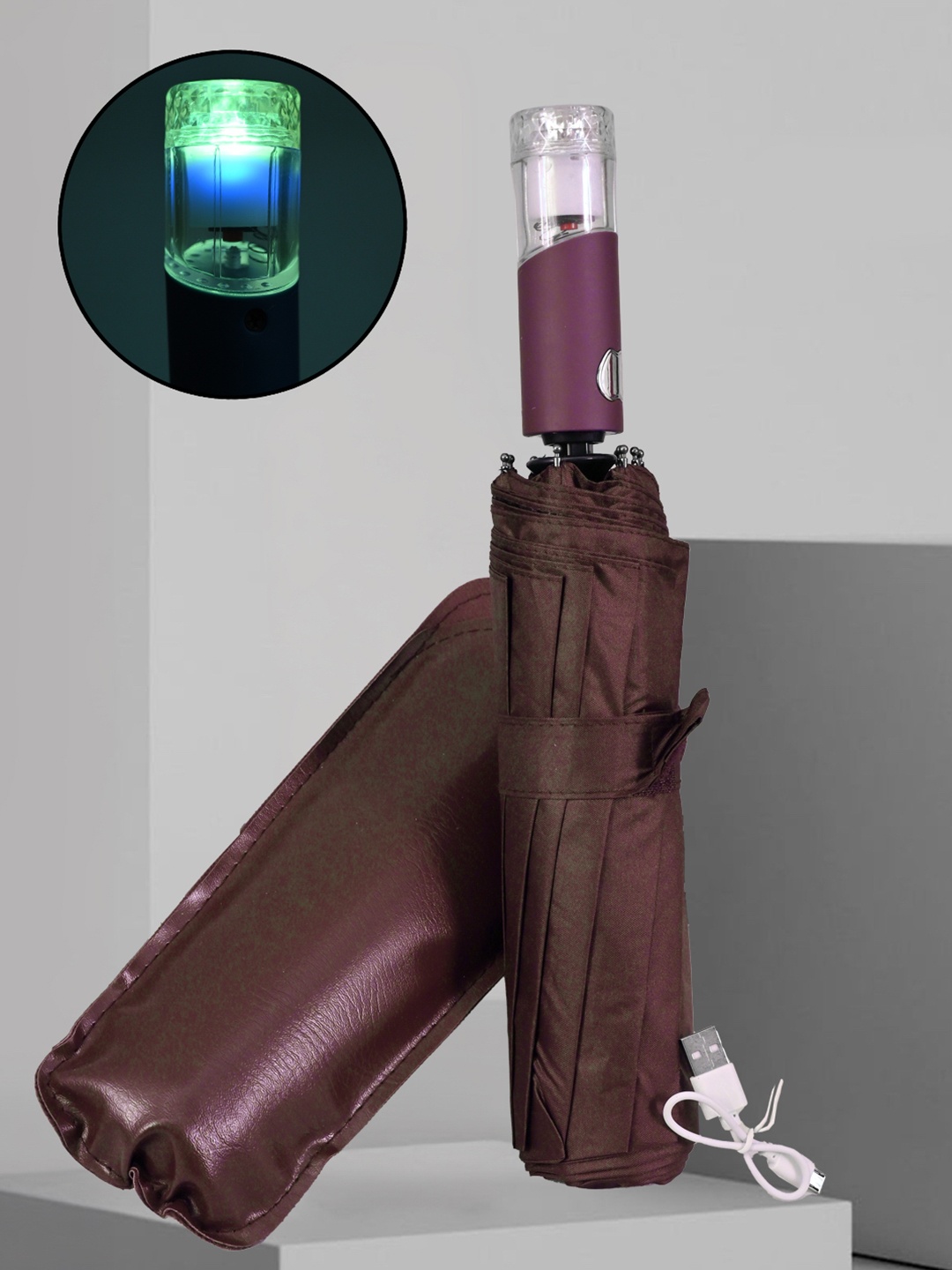 

Cortina Automatic 3 Fold Umbrellas, Burgundy