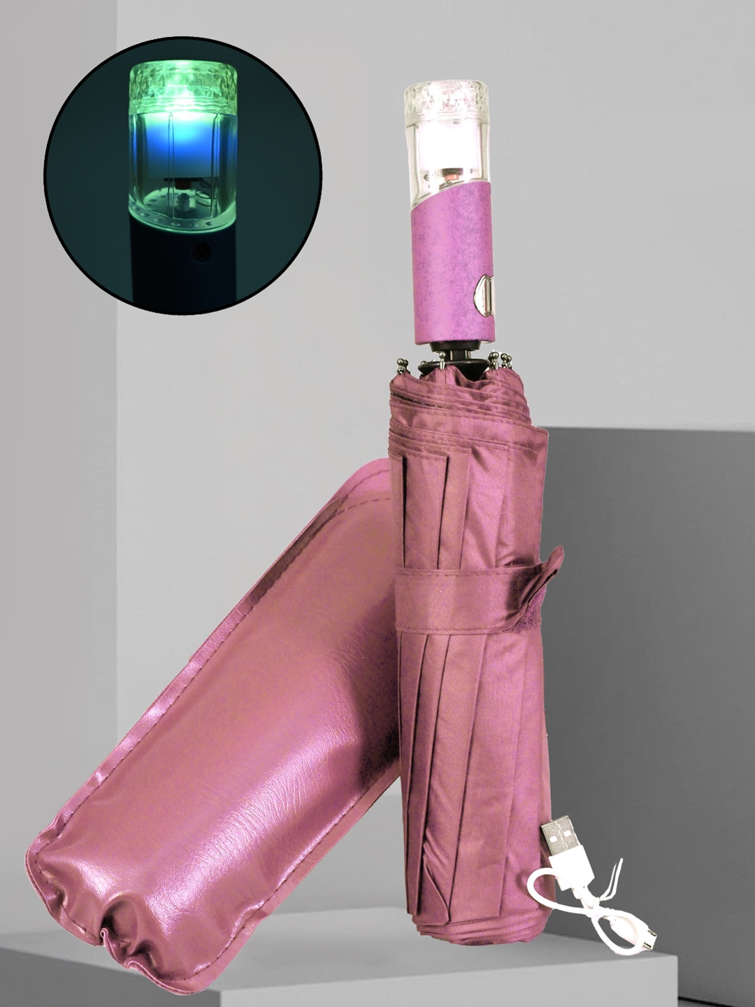 

Cortina Automatic 3 Fold Umbrellas, Pink