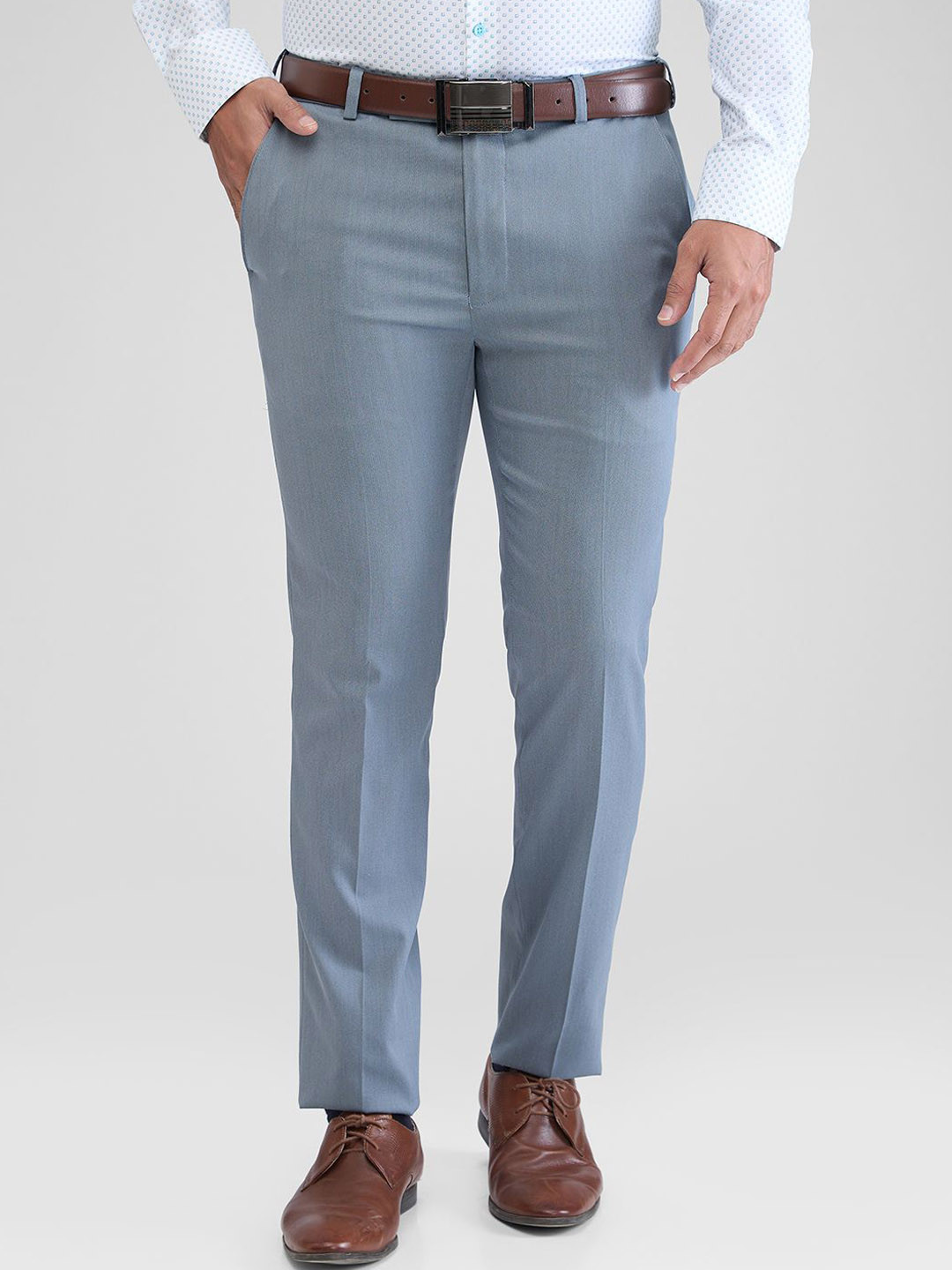 

Park Avenue Men Slim Fit Trousers, Blue