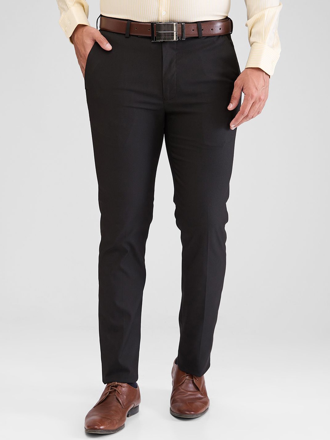 

Park Avenue Men Slim Fit Trousers, Brown