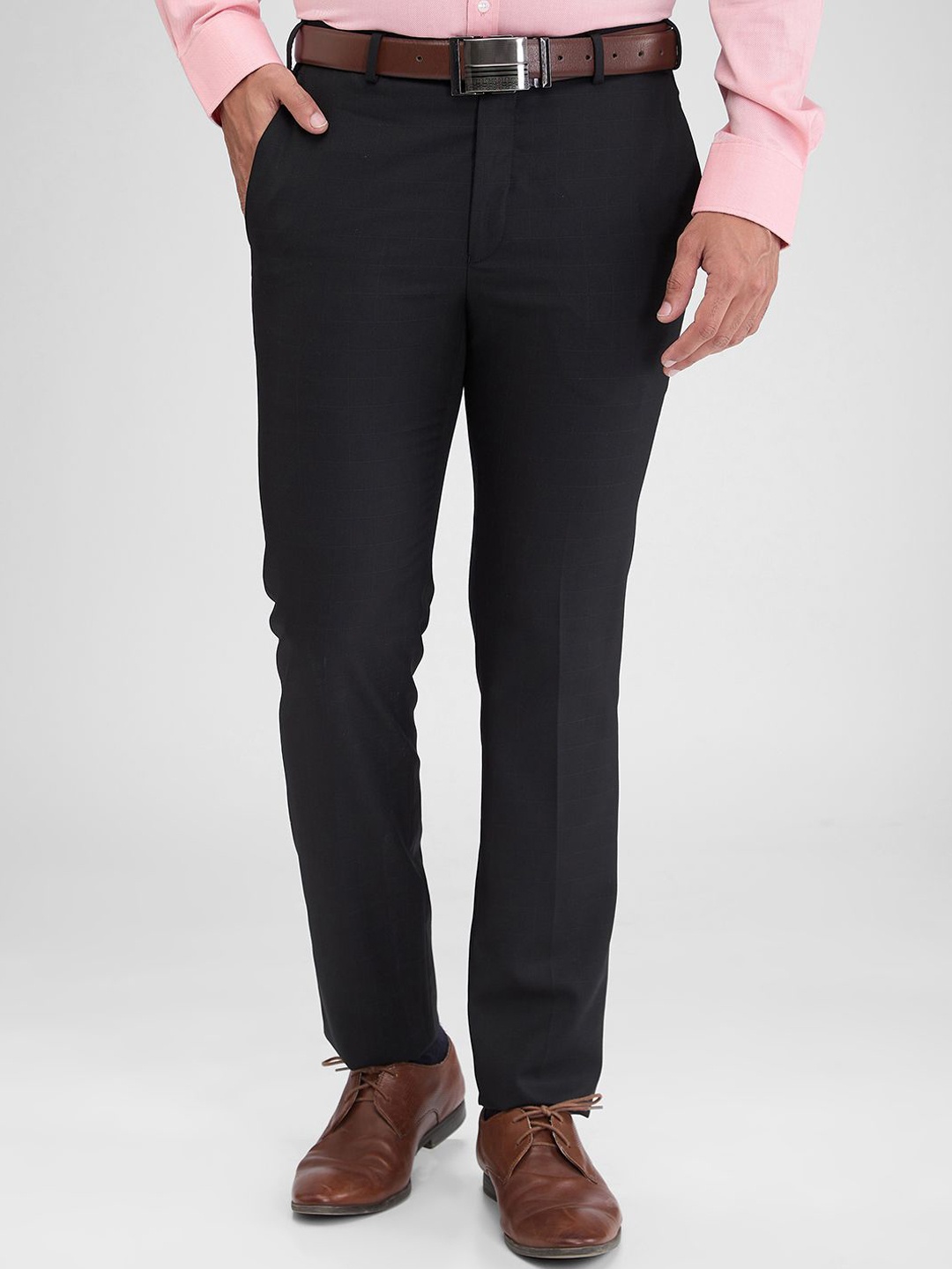 

Park Avenue Men Slim Fit Trousers, Black