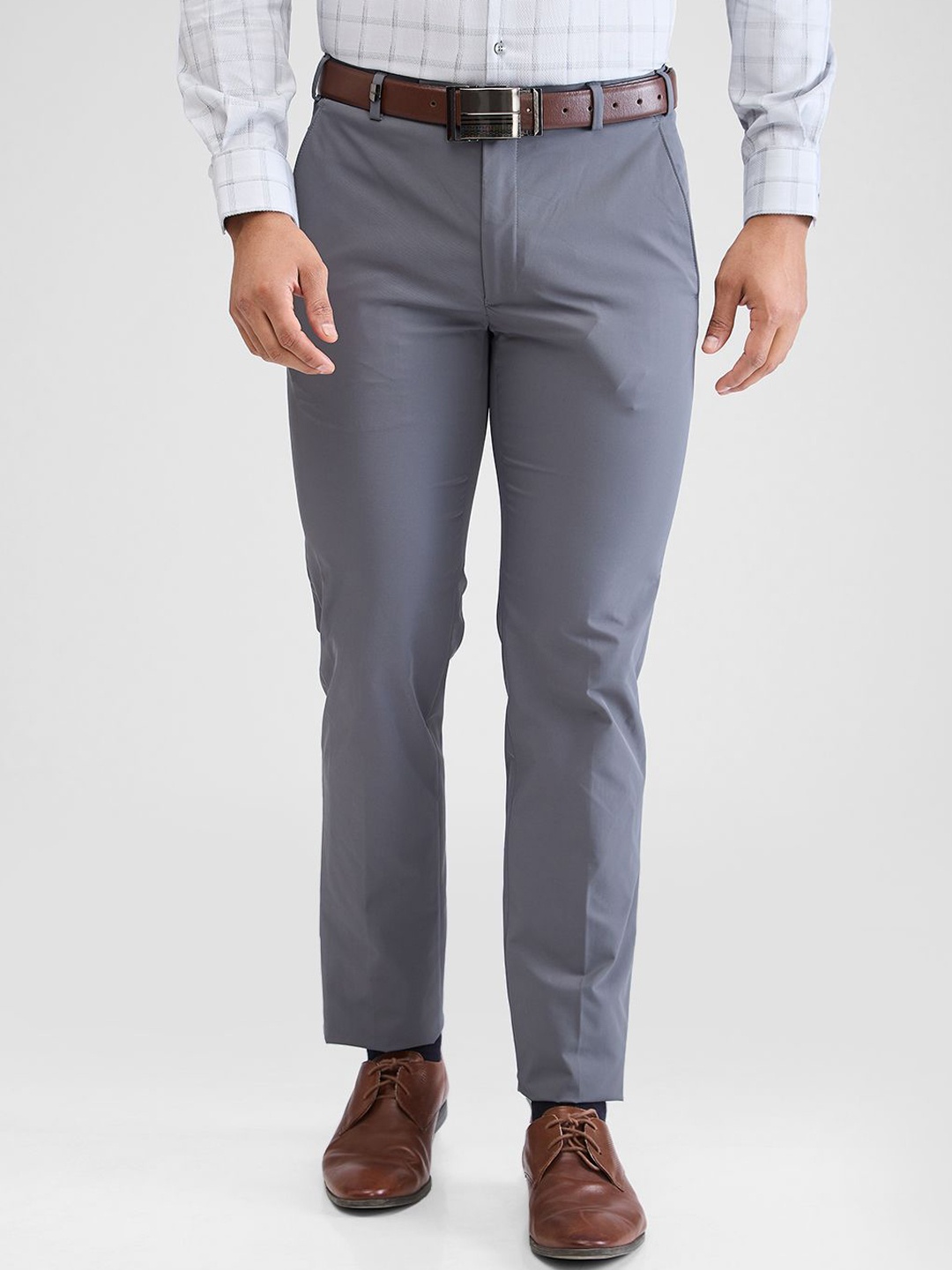 

Park Avenue Men Slim Fit Trousers, Grey