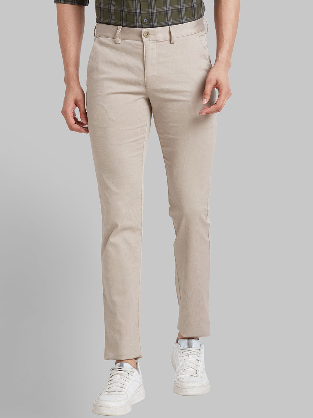 

Park Avenue Men Slim Fit Trousers, Beige