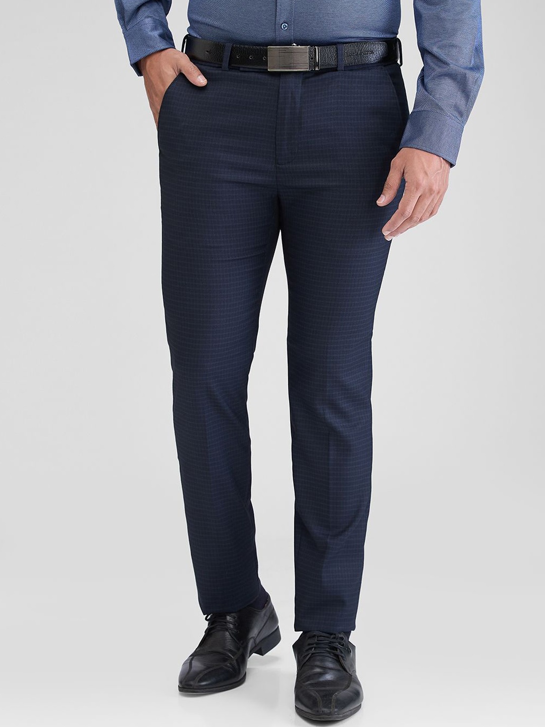 

Park Avenue Men Slim Fit Trousers, Blue