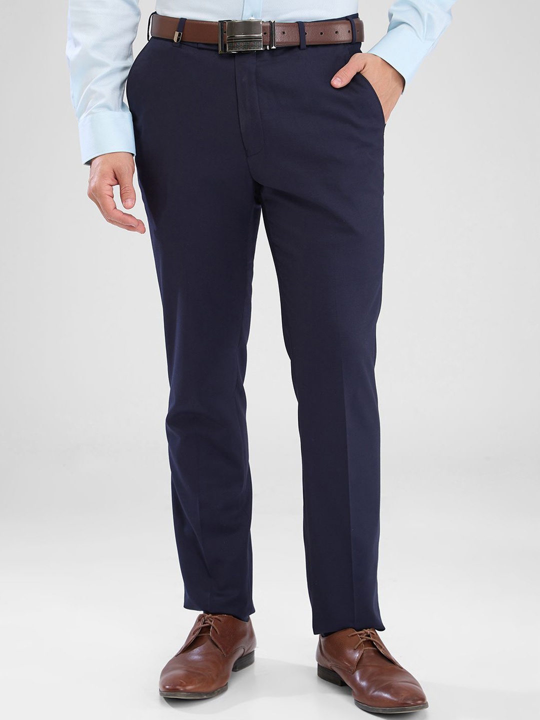 

Park Avenue Men Slim Fit Trousers, Blue