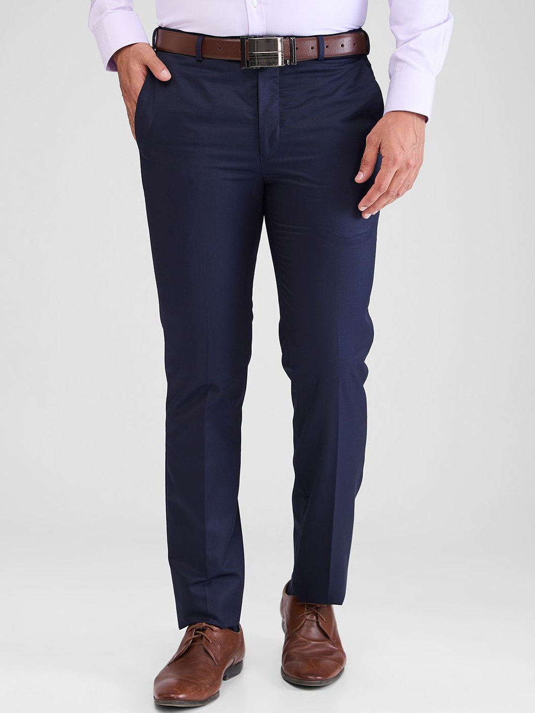 

Park Avenue Men Slim Fit Trousers, Blue