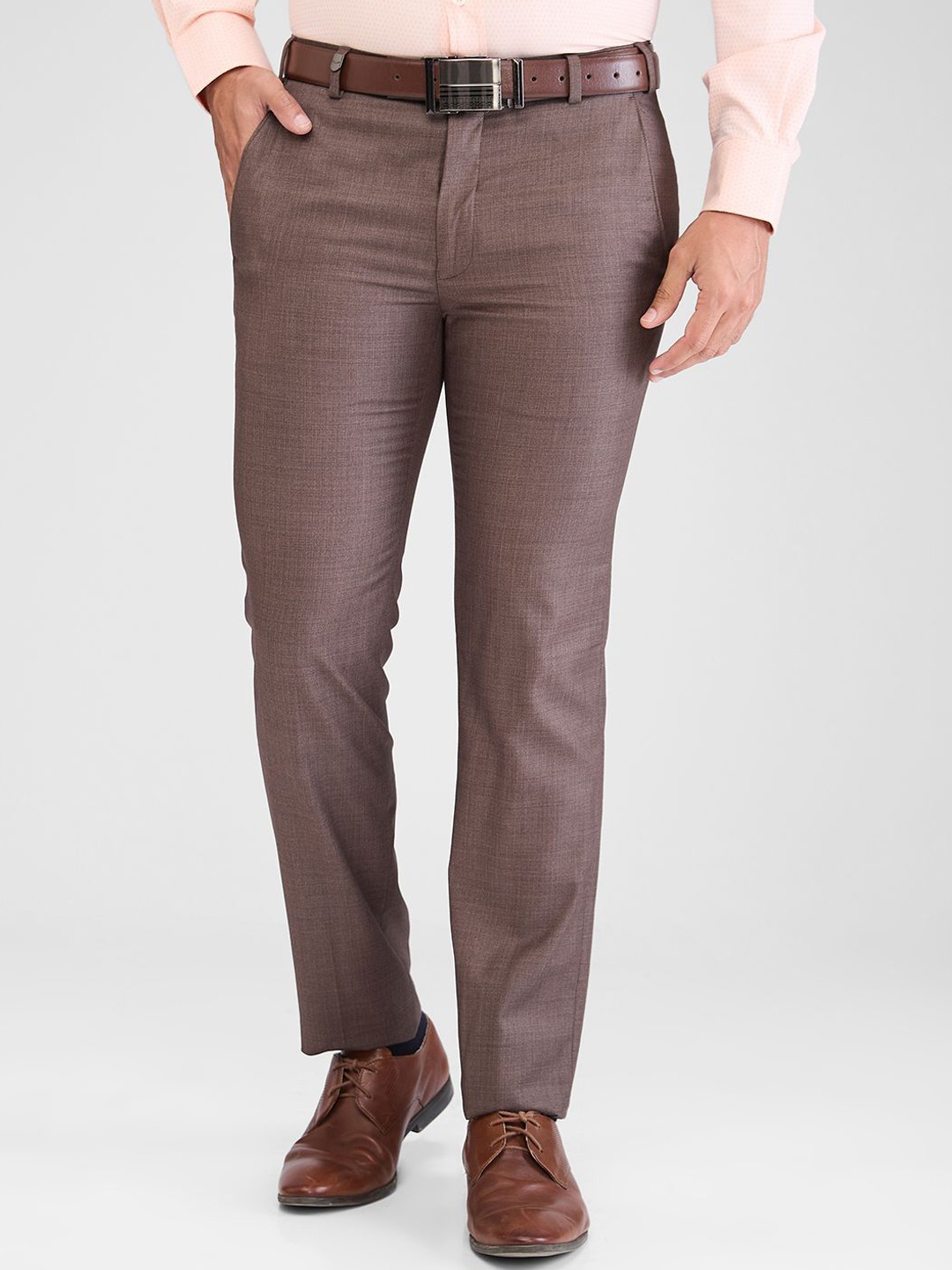 

Park Avenue Men Slim Fit Trousers, Brown