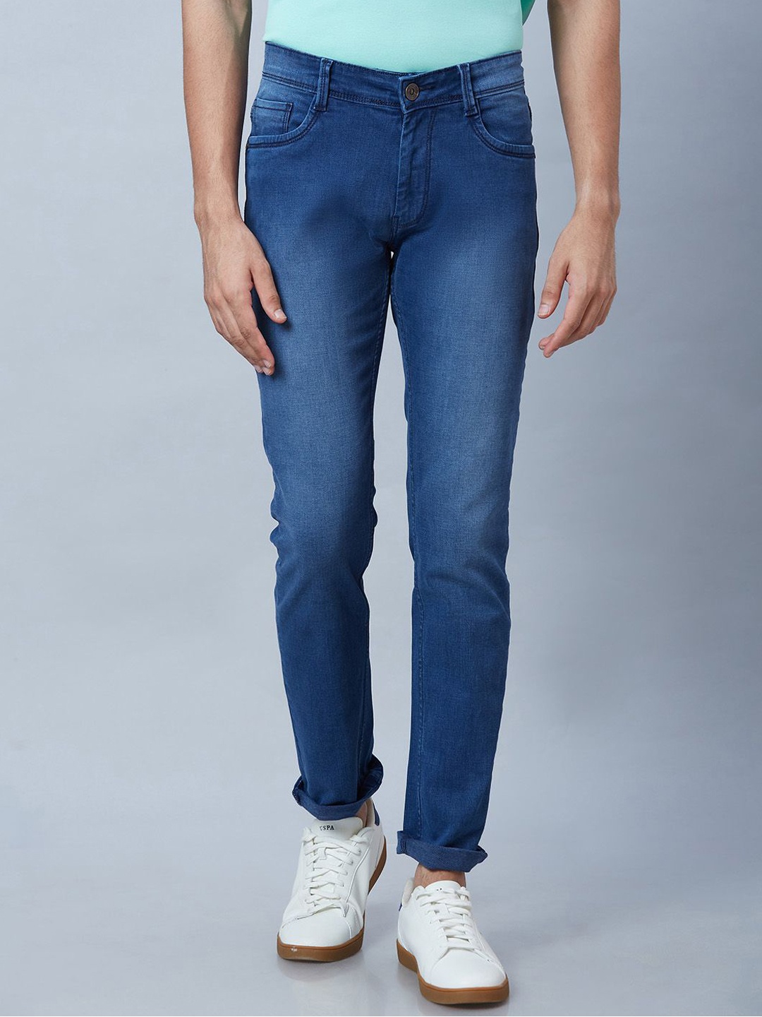 

Park Avenue Men Slim Fit Light Fade Jeans, Blue