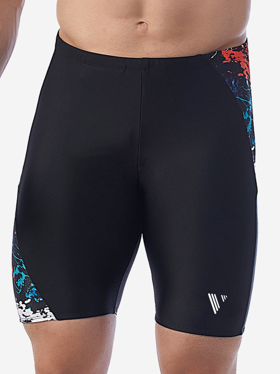 

VELOZ Men Placement Printed Swimwear Cover Up Shorts, Red