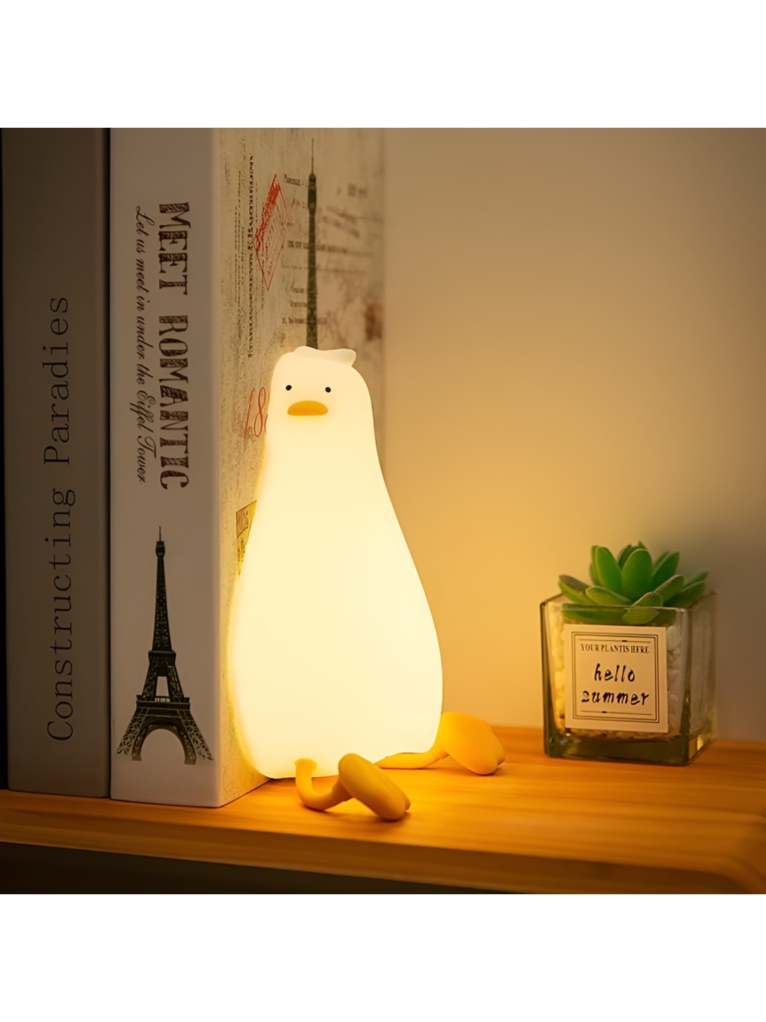 

SHOPPOFOBIX Yellow & White Contemporary Table Lamp