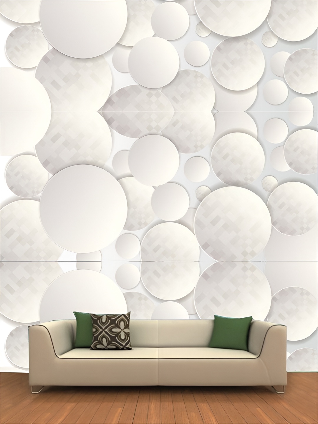 Aura White Abstract Self-Adhesive Wall Sticker