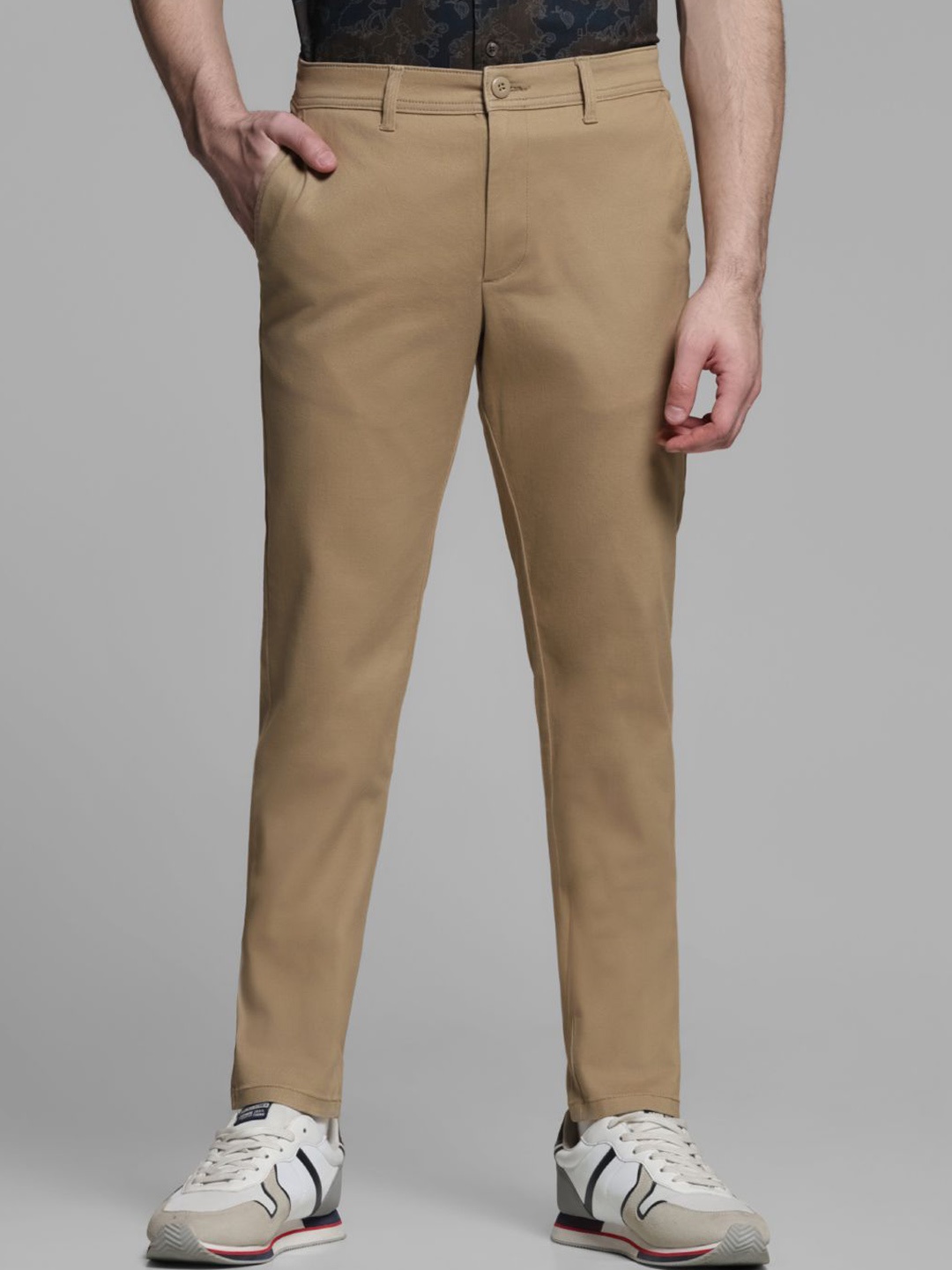 Jack & Jones Men Slim Fit Trousers, Brown