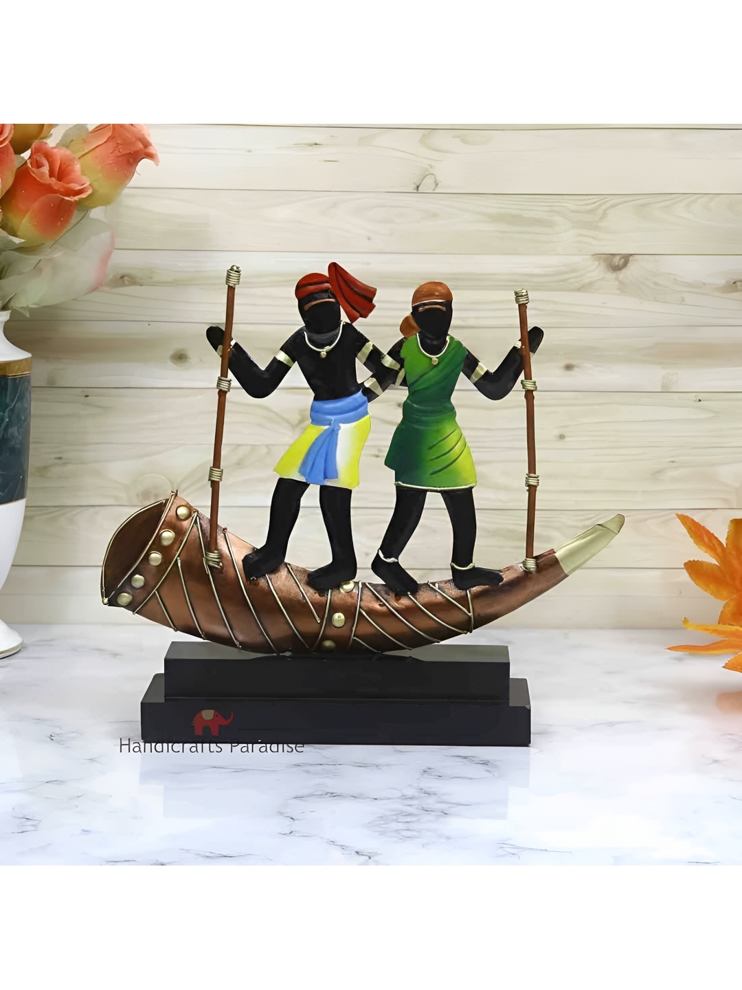 

HANDICRAFTS PARADISE Multicoloured Figurine Showpiece, Multi
