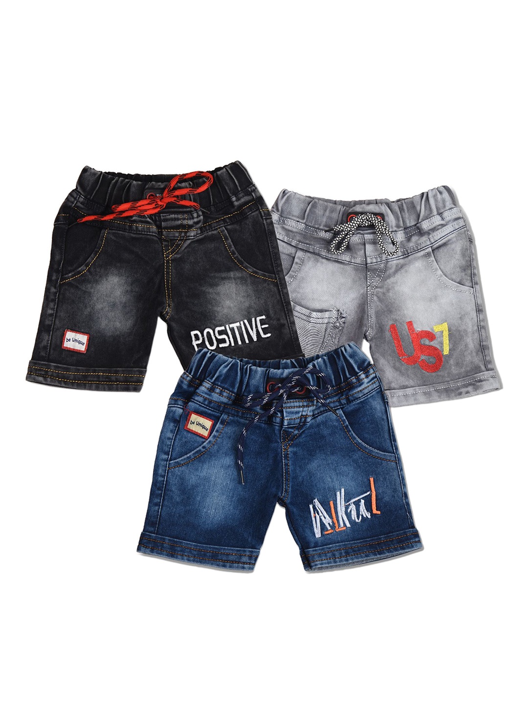 BAESD Boys Washed Denim Shorts Technology, Blue