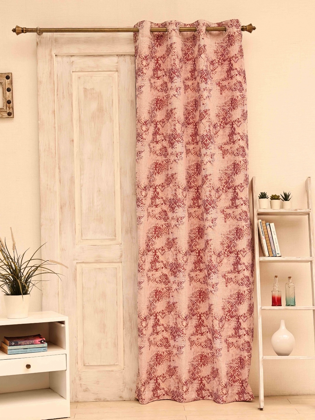 

Ariana Maroon & Pink Ethnic Motifs Printed Room Darkening Door Curtain