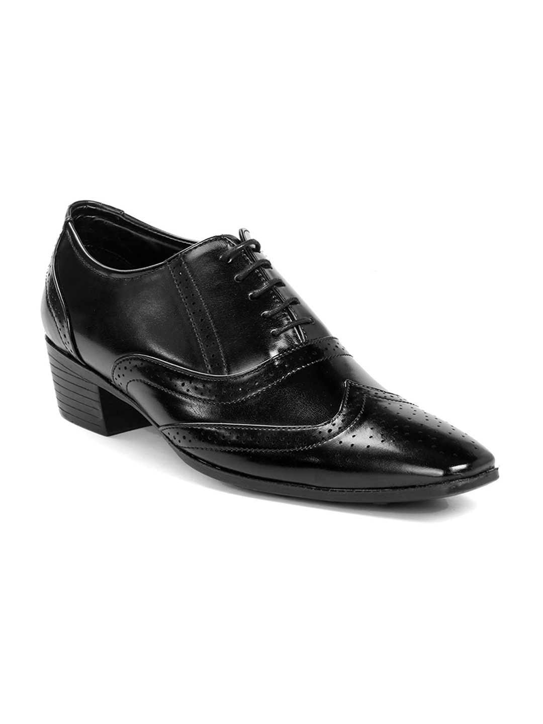 

Bxxy Men Textured Formal Elevator Brogue, Black