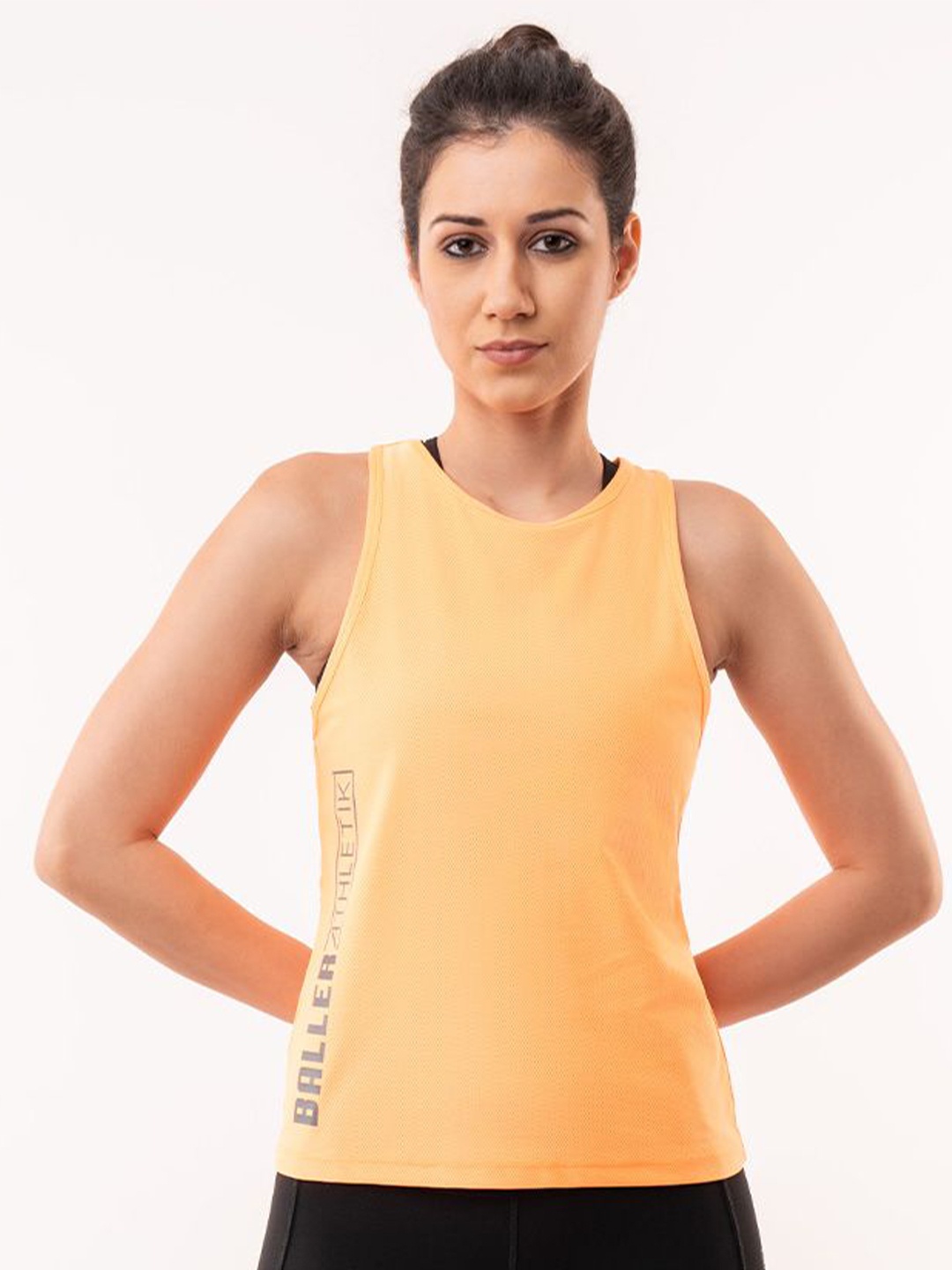 

Baller Athletik Women Typography Printed Round Neck T-shirt, Yellow